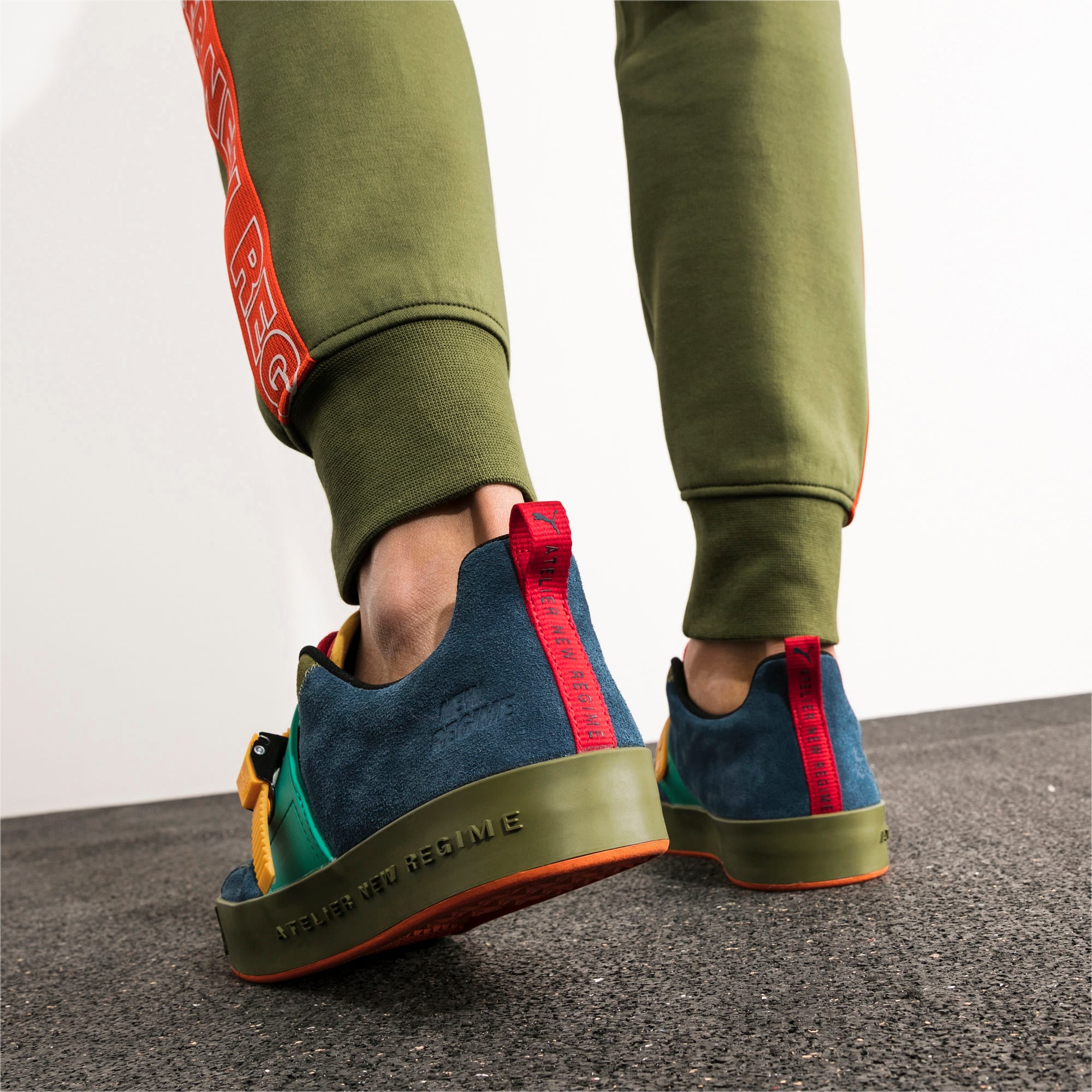 puma x atelier new regime court platform brace sneakers
