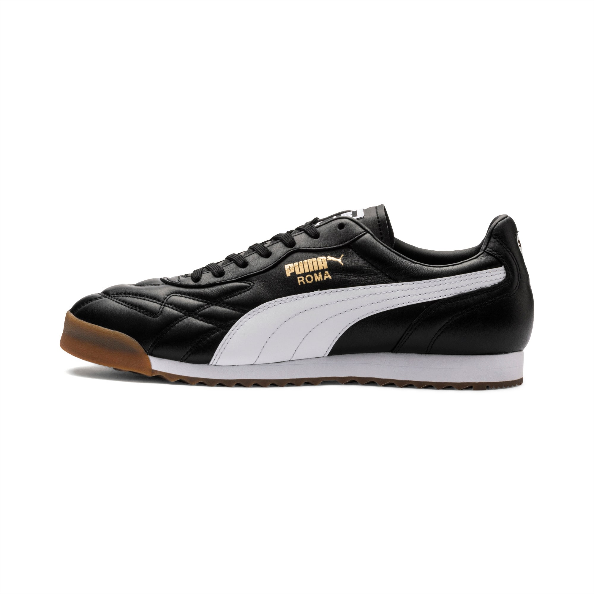 black puma roma sneakers