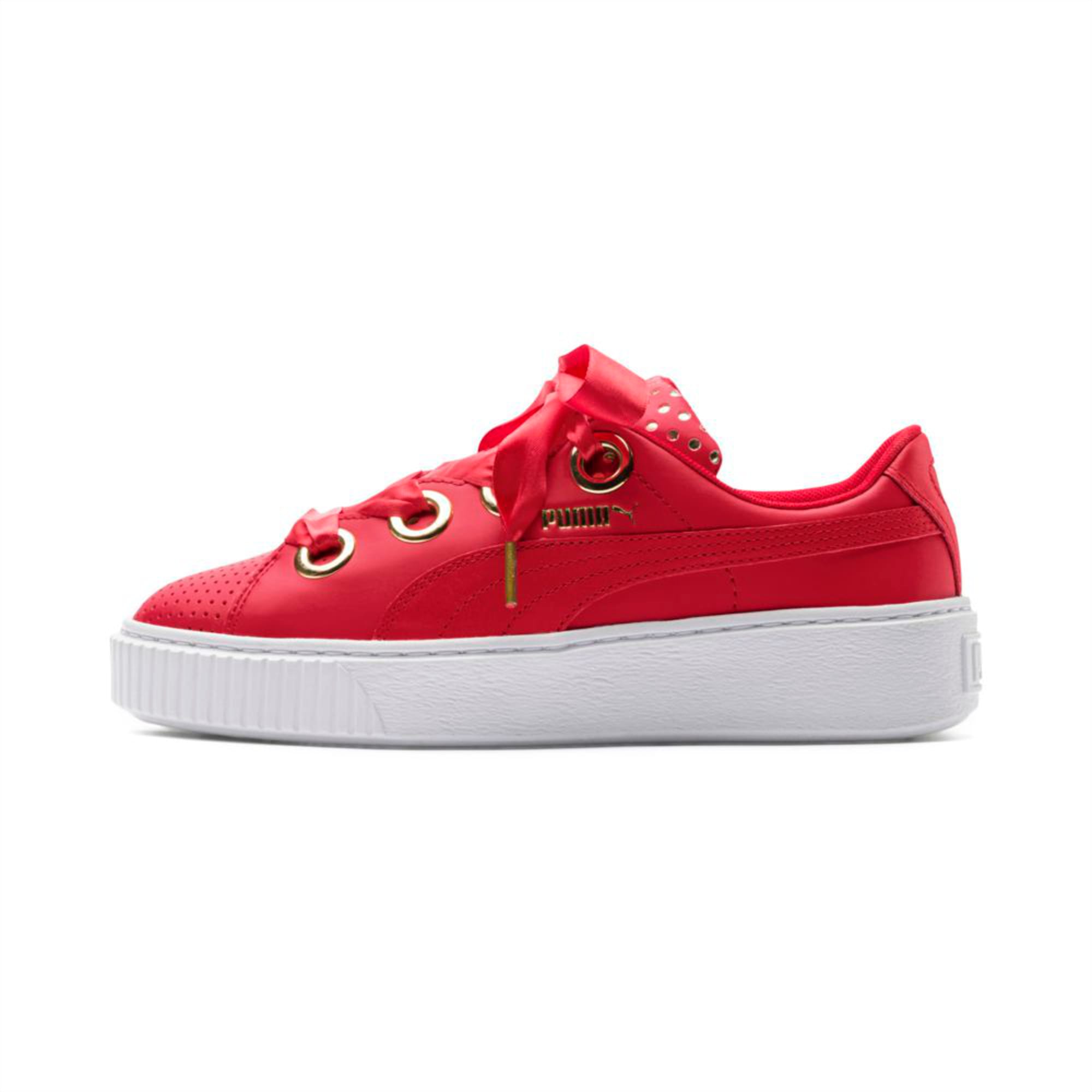 puma red ribbon shoes