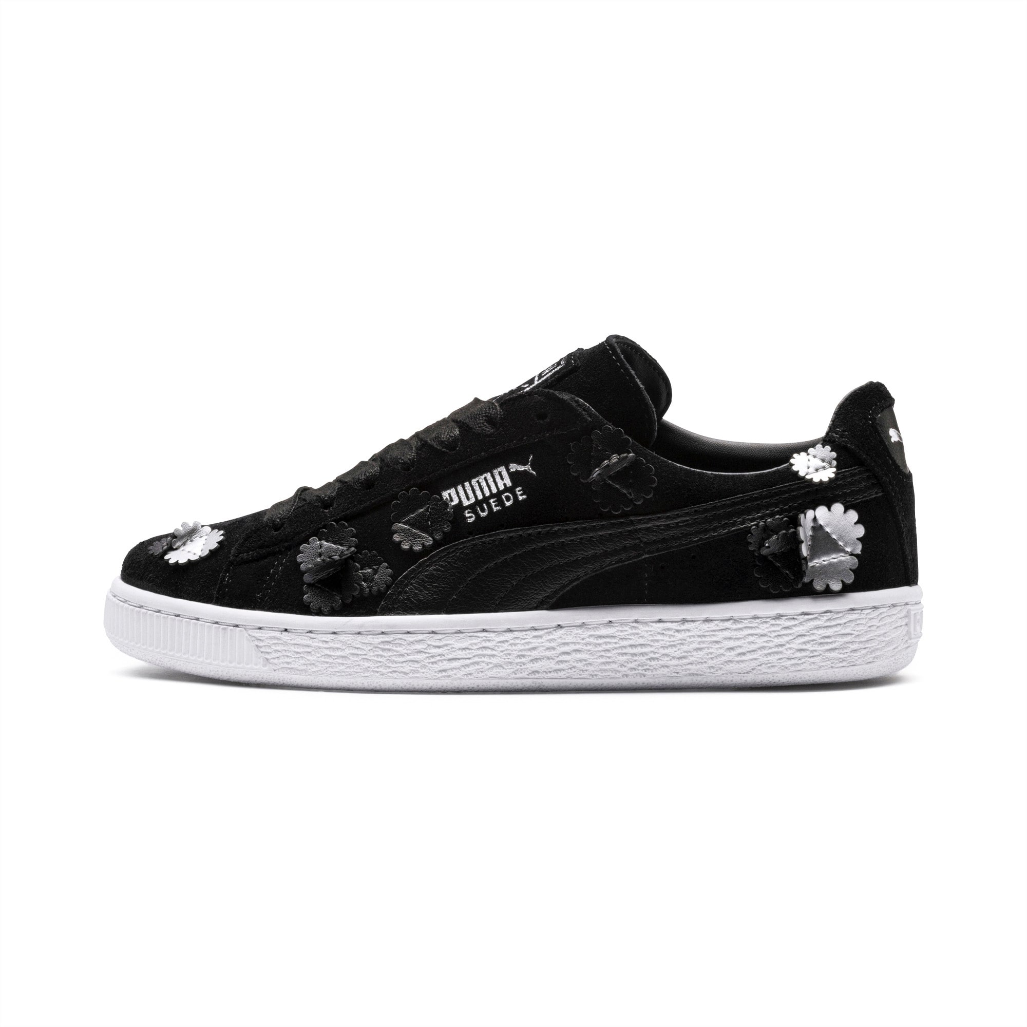 All black deals puma suede womens