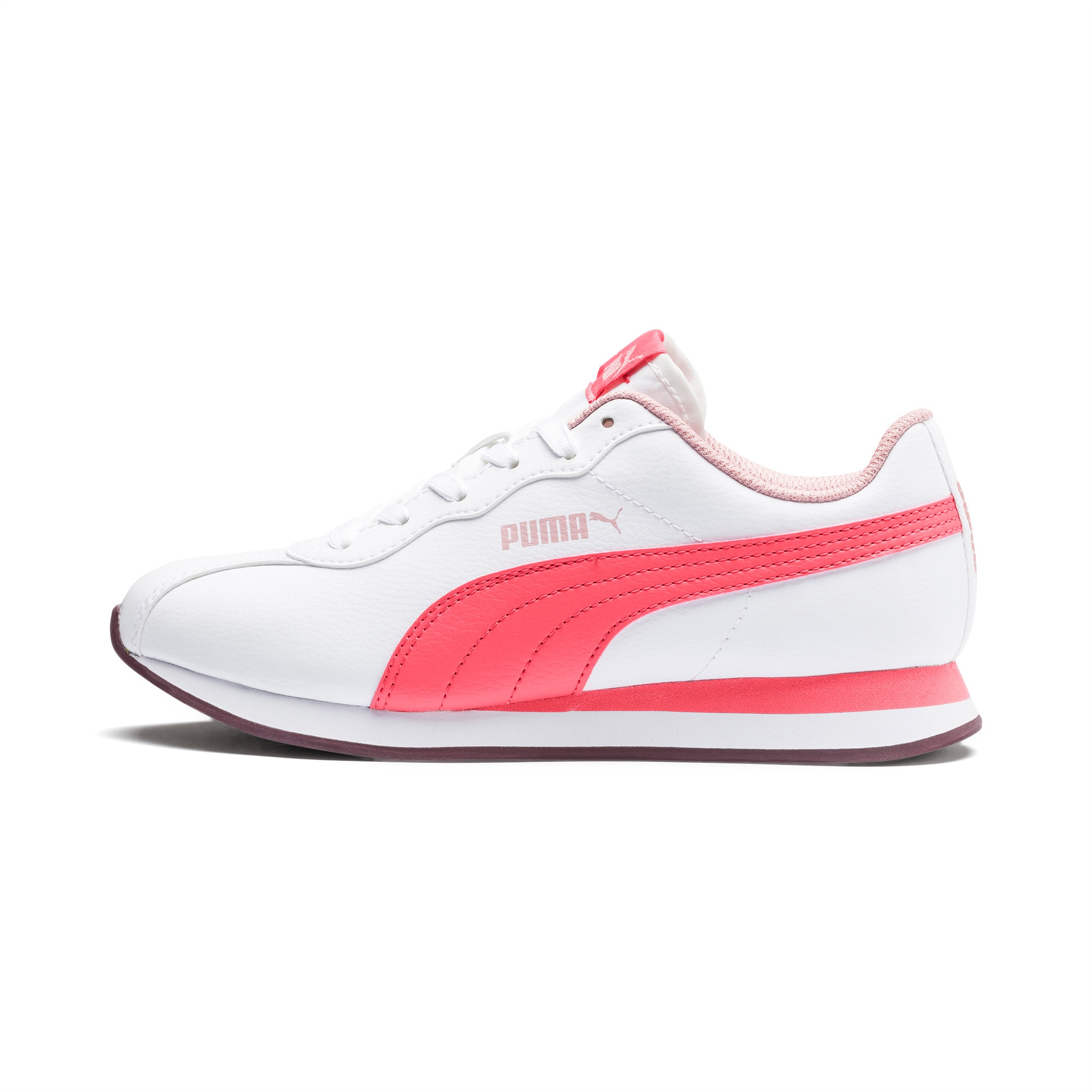 puma leather white sneakers