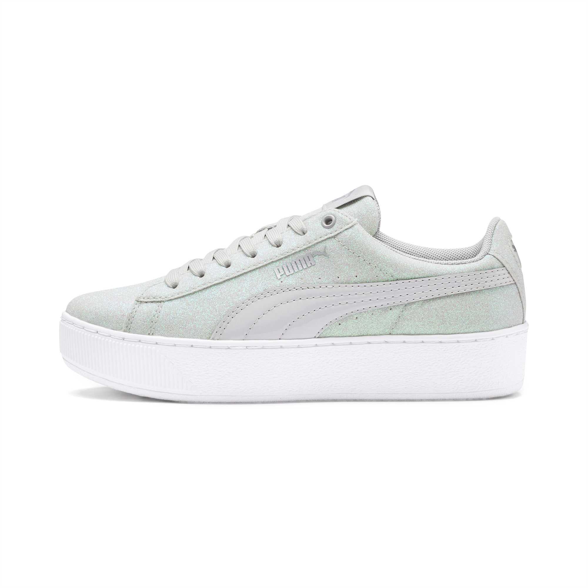 grey puma platform sneakers