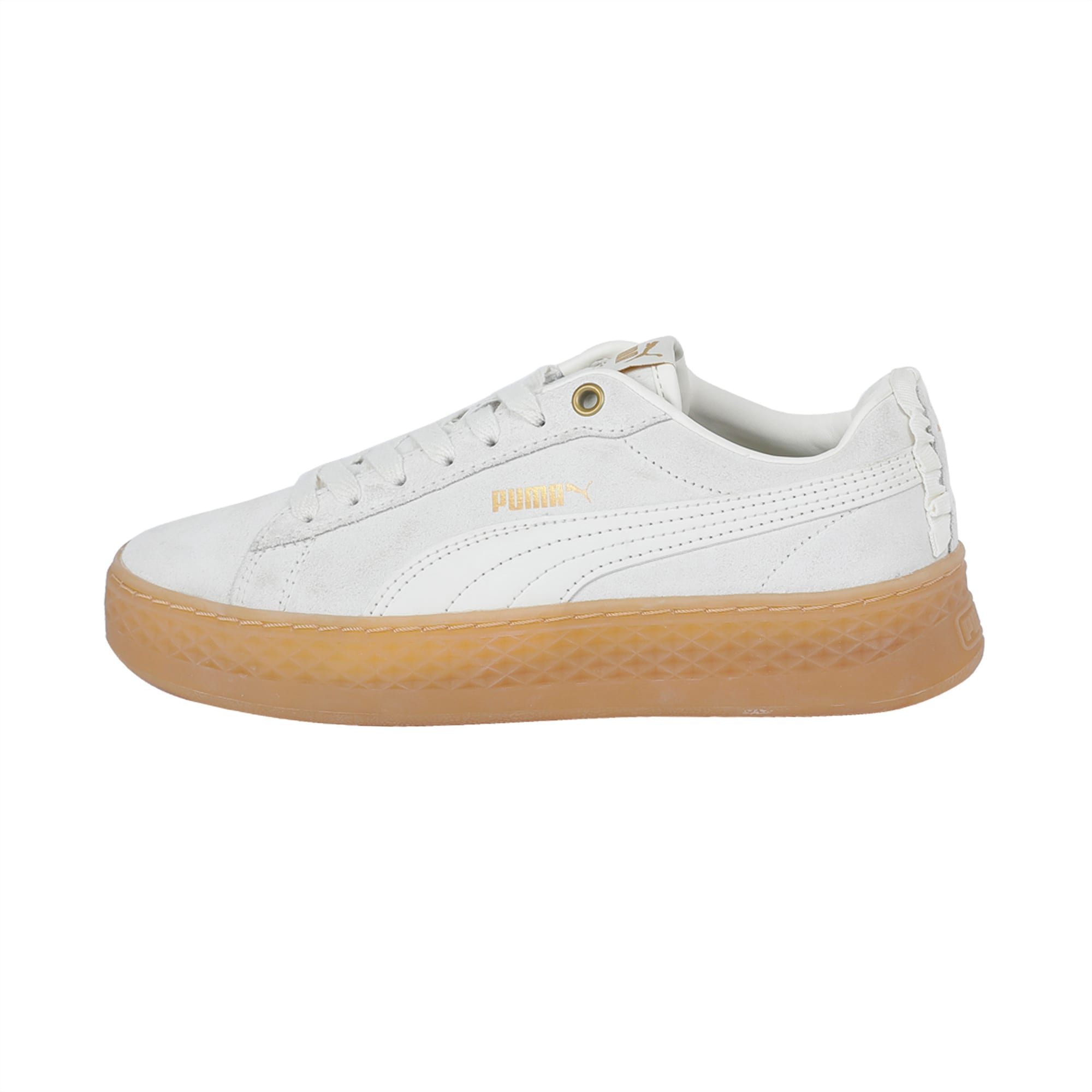 puma smash platform white