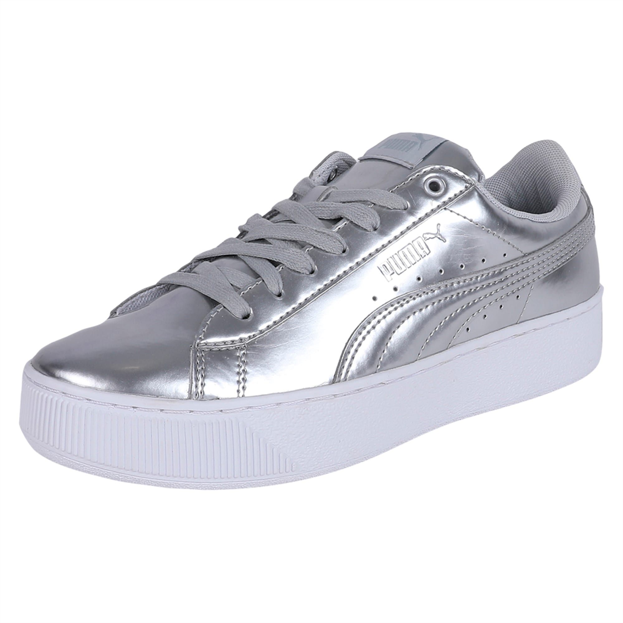 puma vikky platform silver