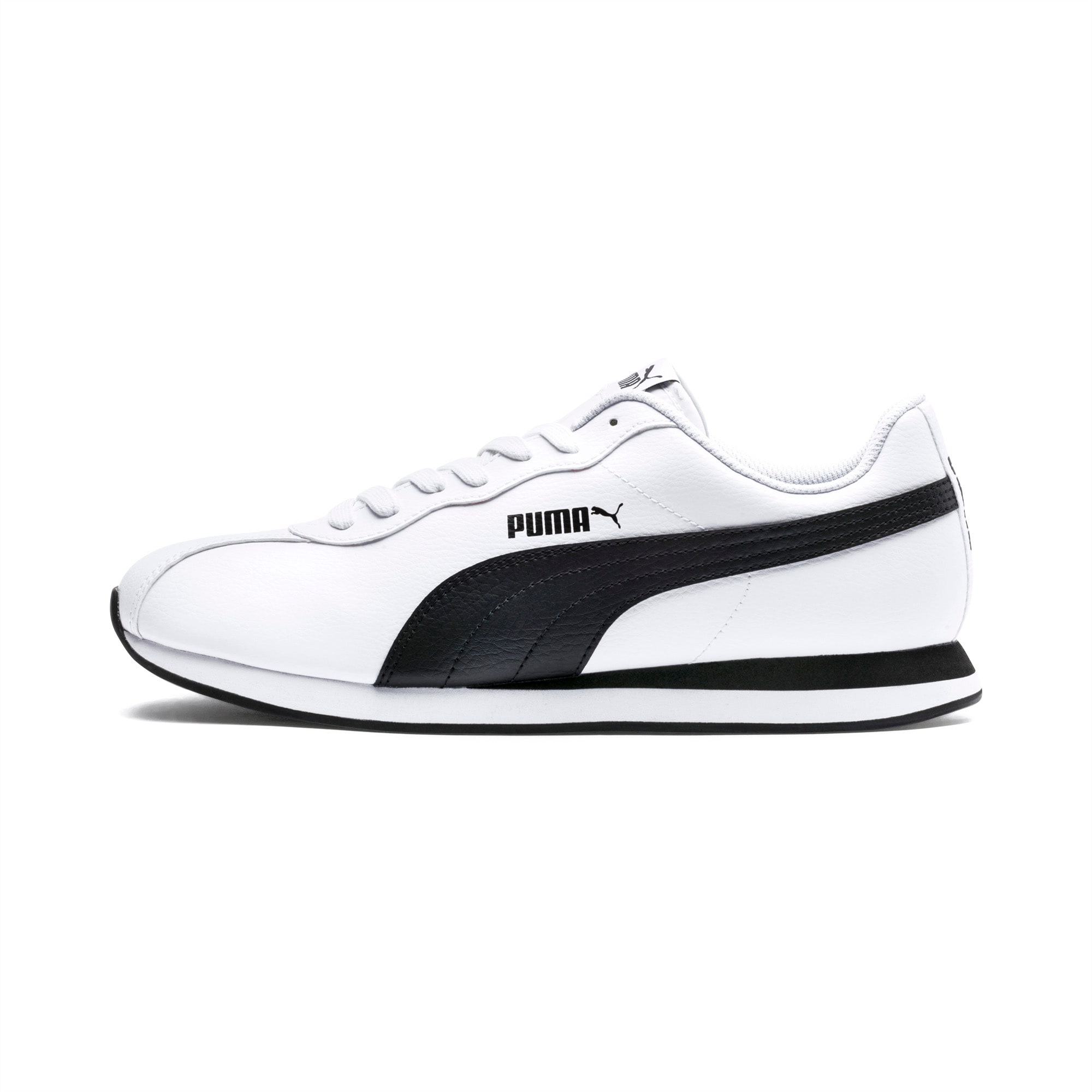 puma all black leather shoes