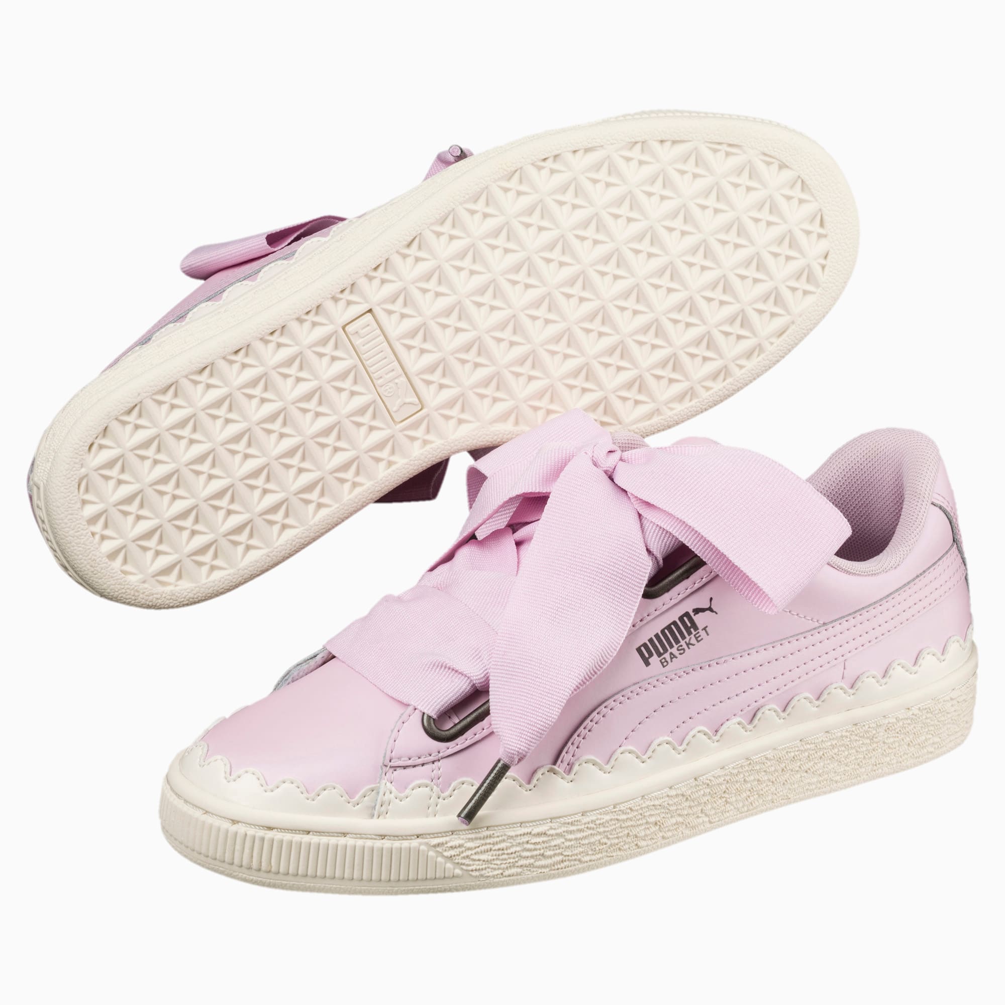 Basket heart scallop women's sneakers clearance