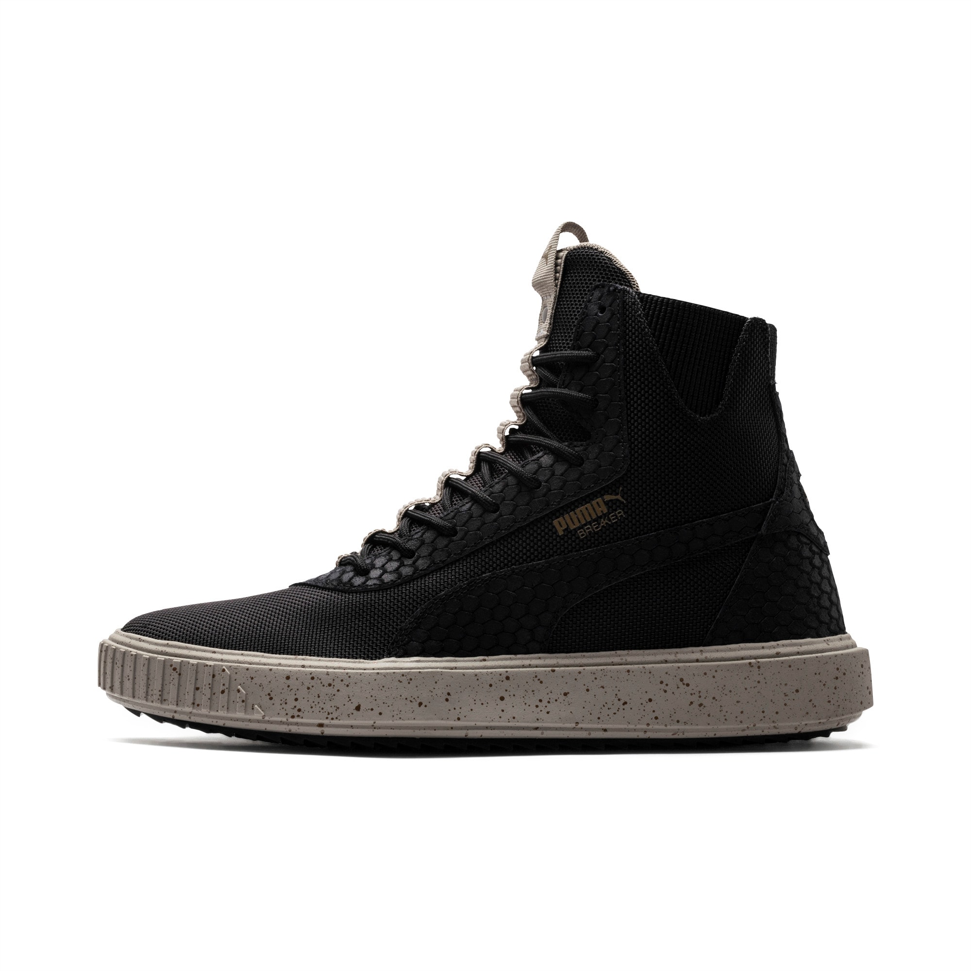 PUMA Evolution Breaker Hi Blocked Trainers, Puma Black-Elephant Skin-Puma Black, large-SEA
