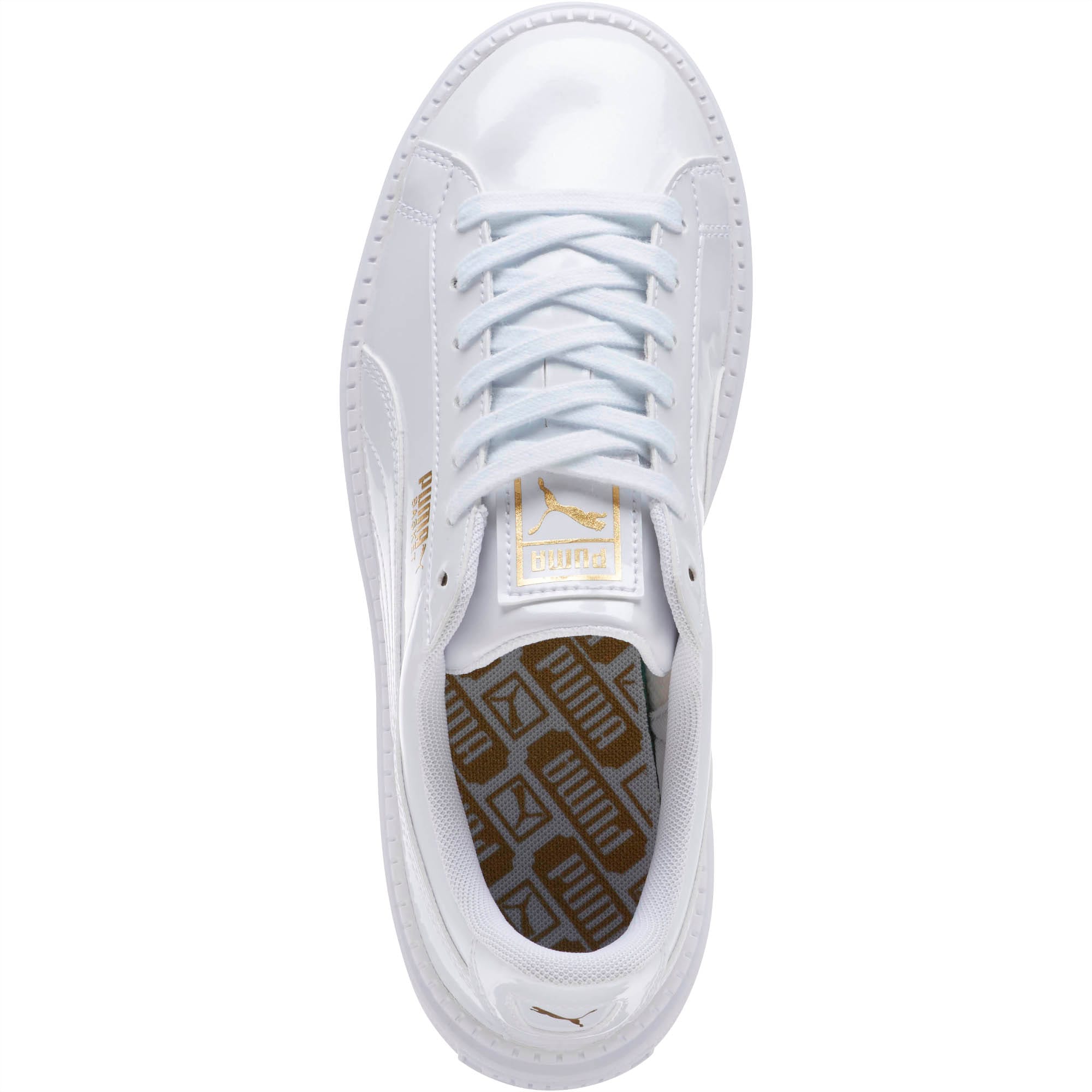 puma basket platform trace white