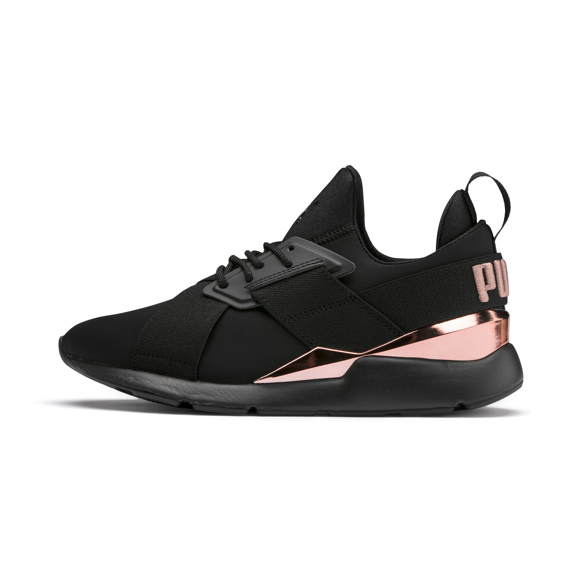 puma muse en pointe black and rose gold