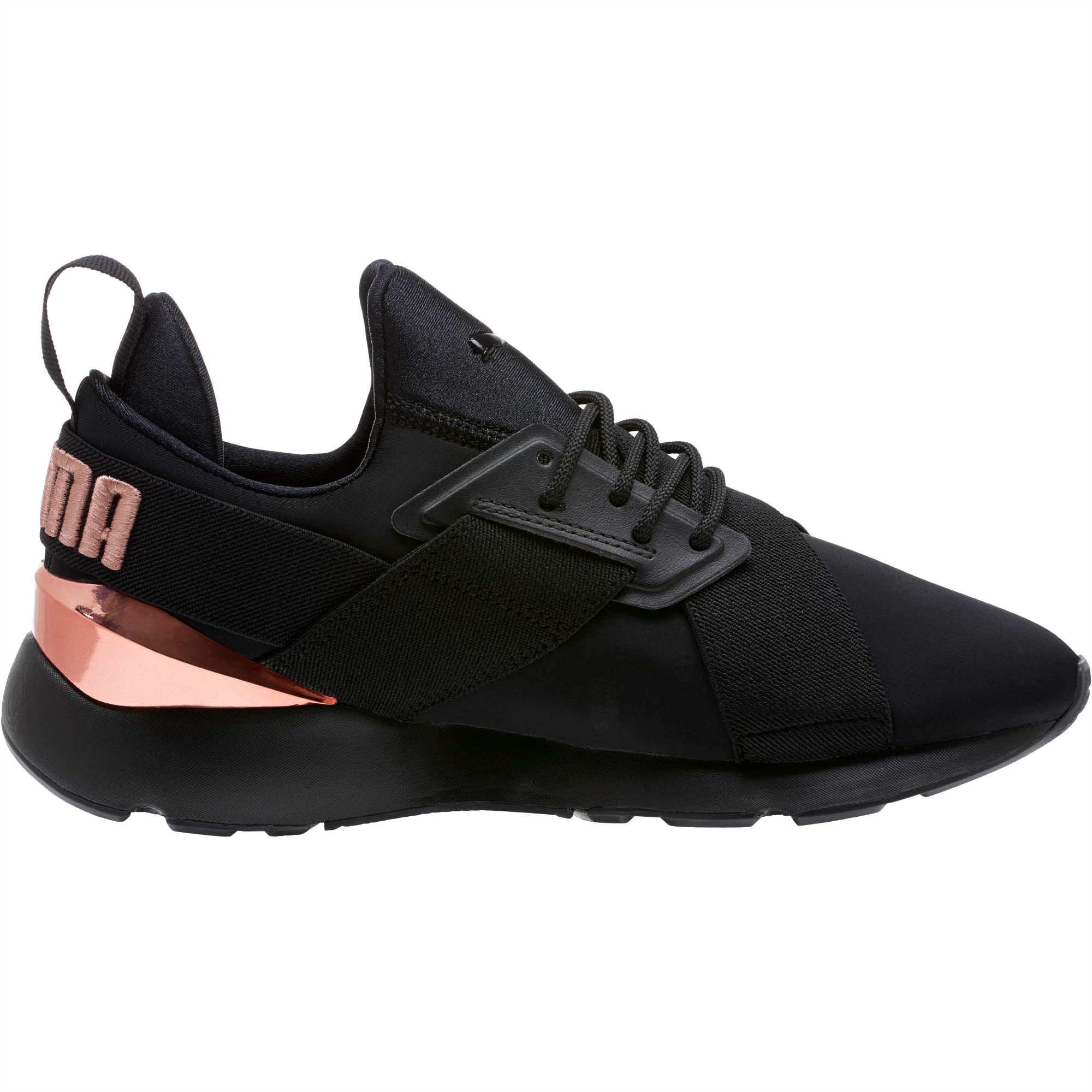 Muse Metal Women s Trainers Puma Black Rose Gold PUMA Shop All
