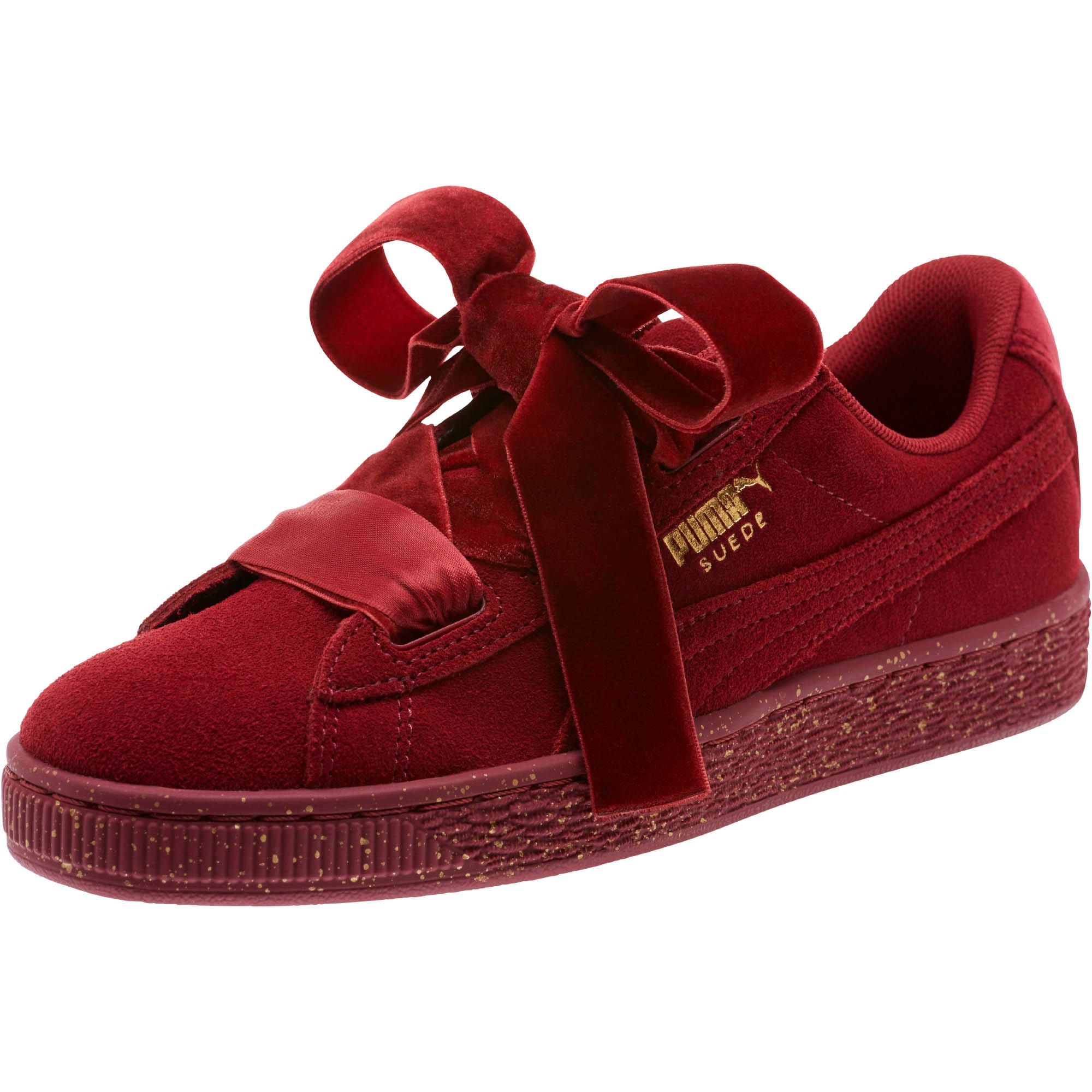 puma red velvet sneakers