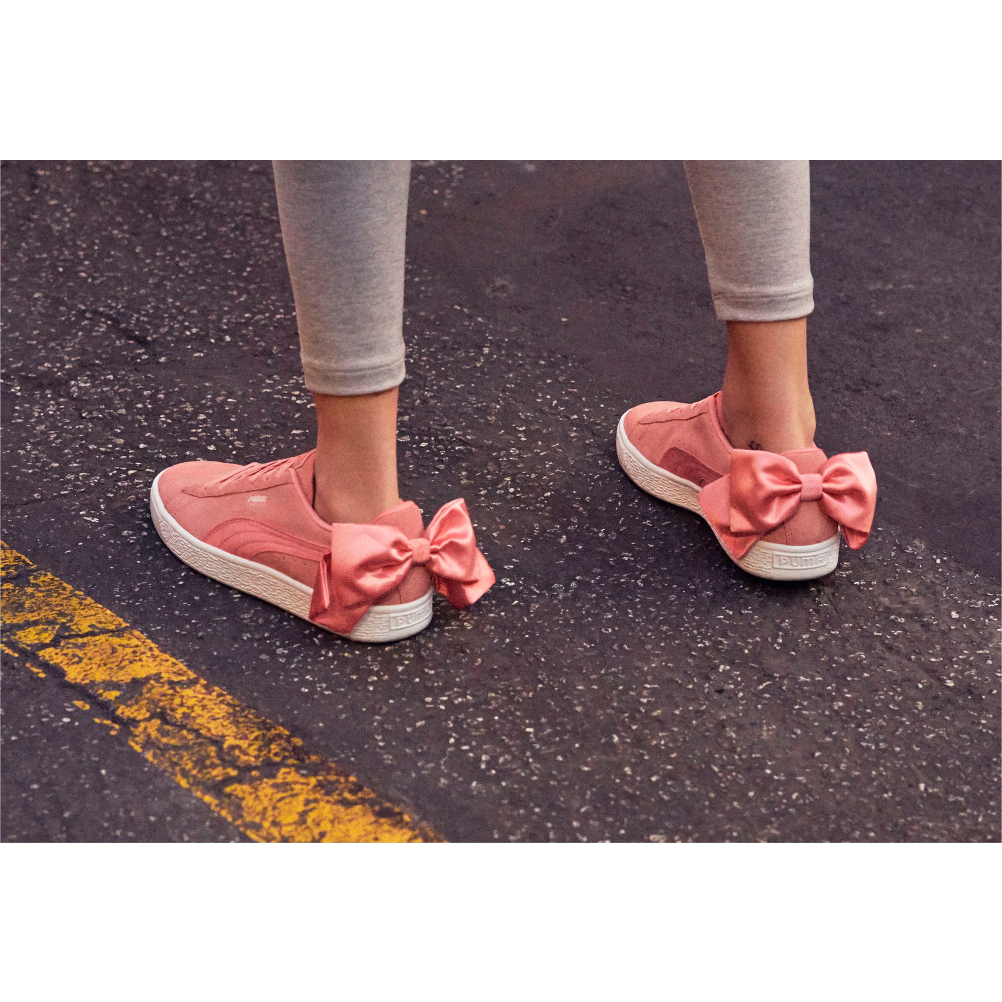 puma pink bow trainers