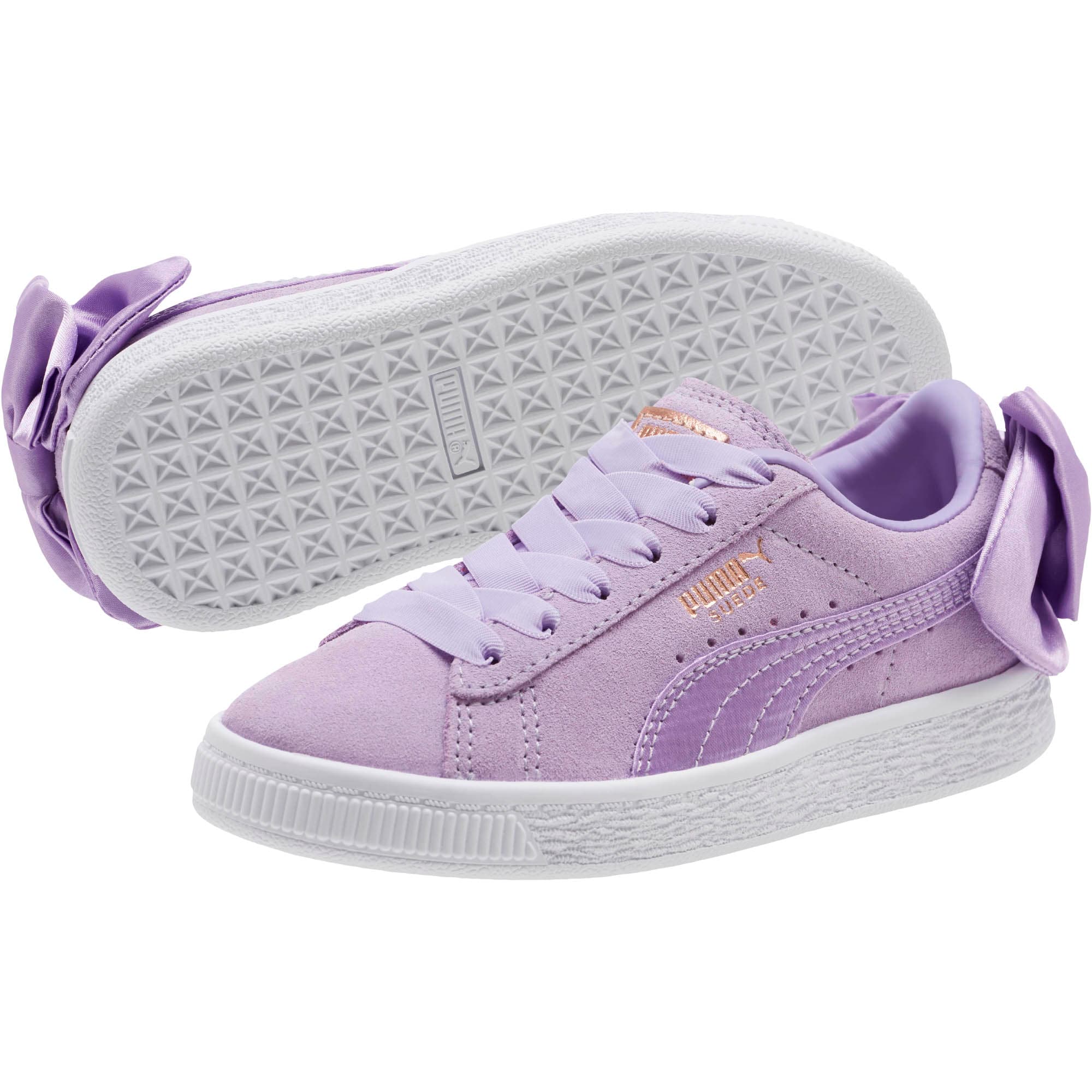Kids puma bow trainers top