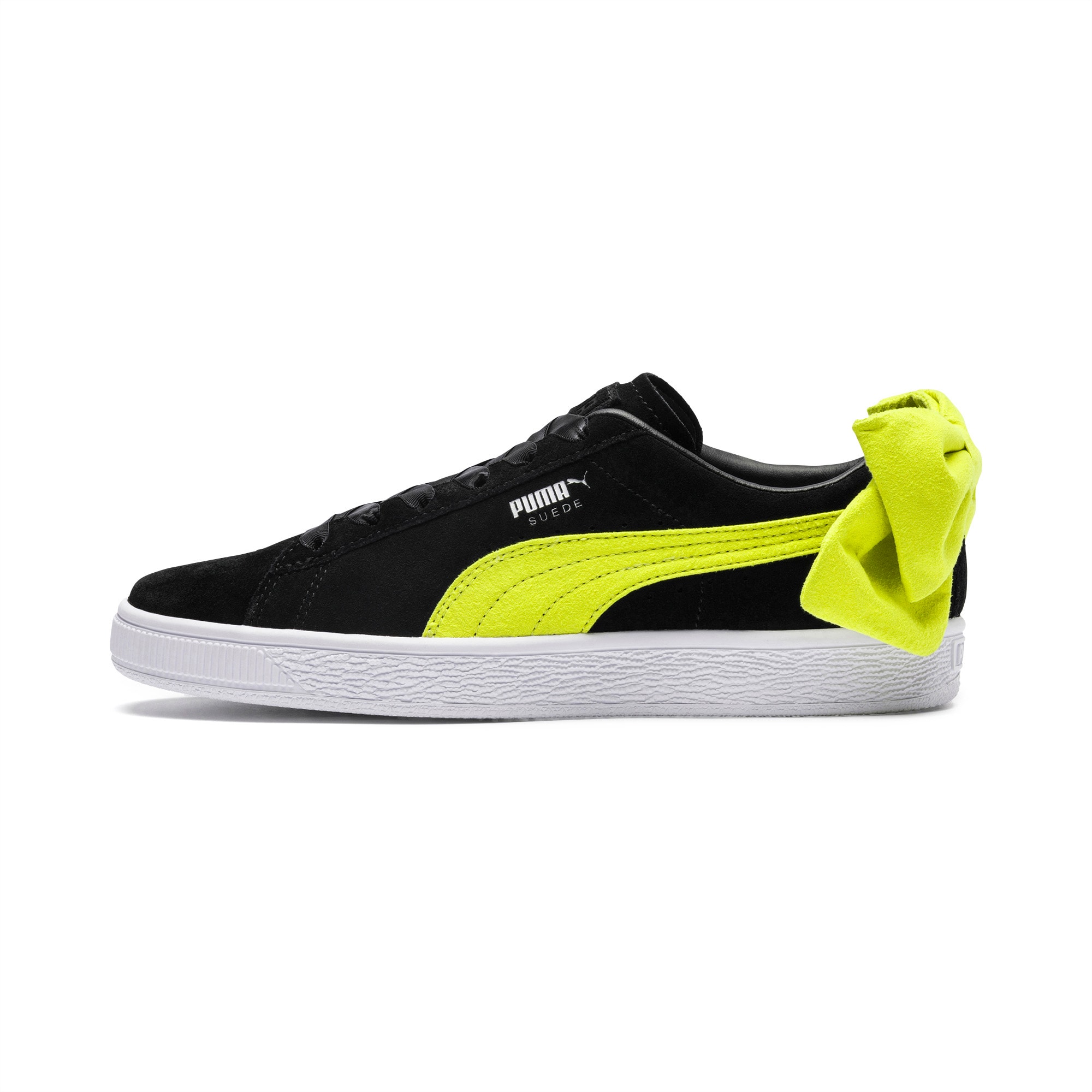 Puma suede bow block clearance