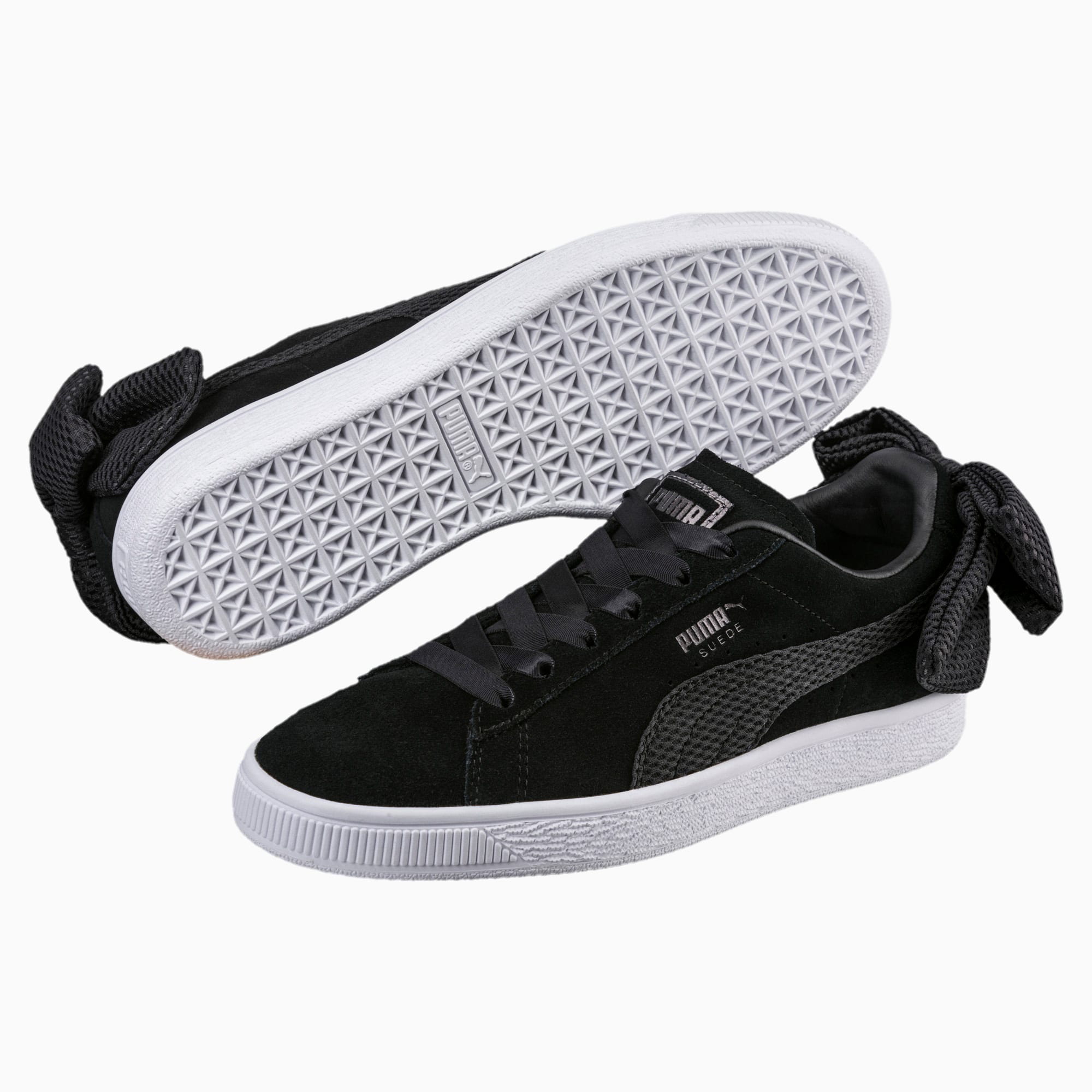 Puma suede bow shop sneakers