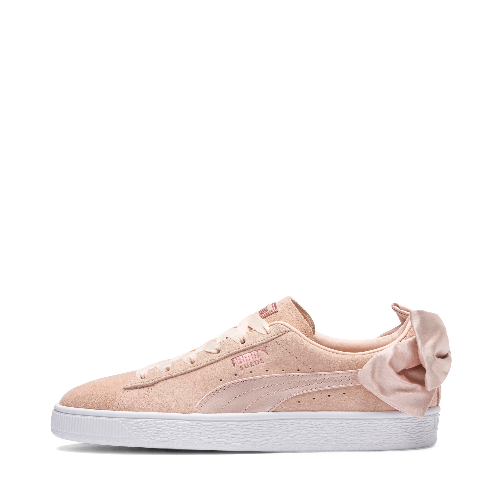 puma suede with bow