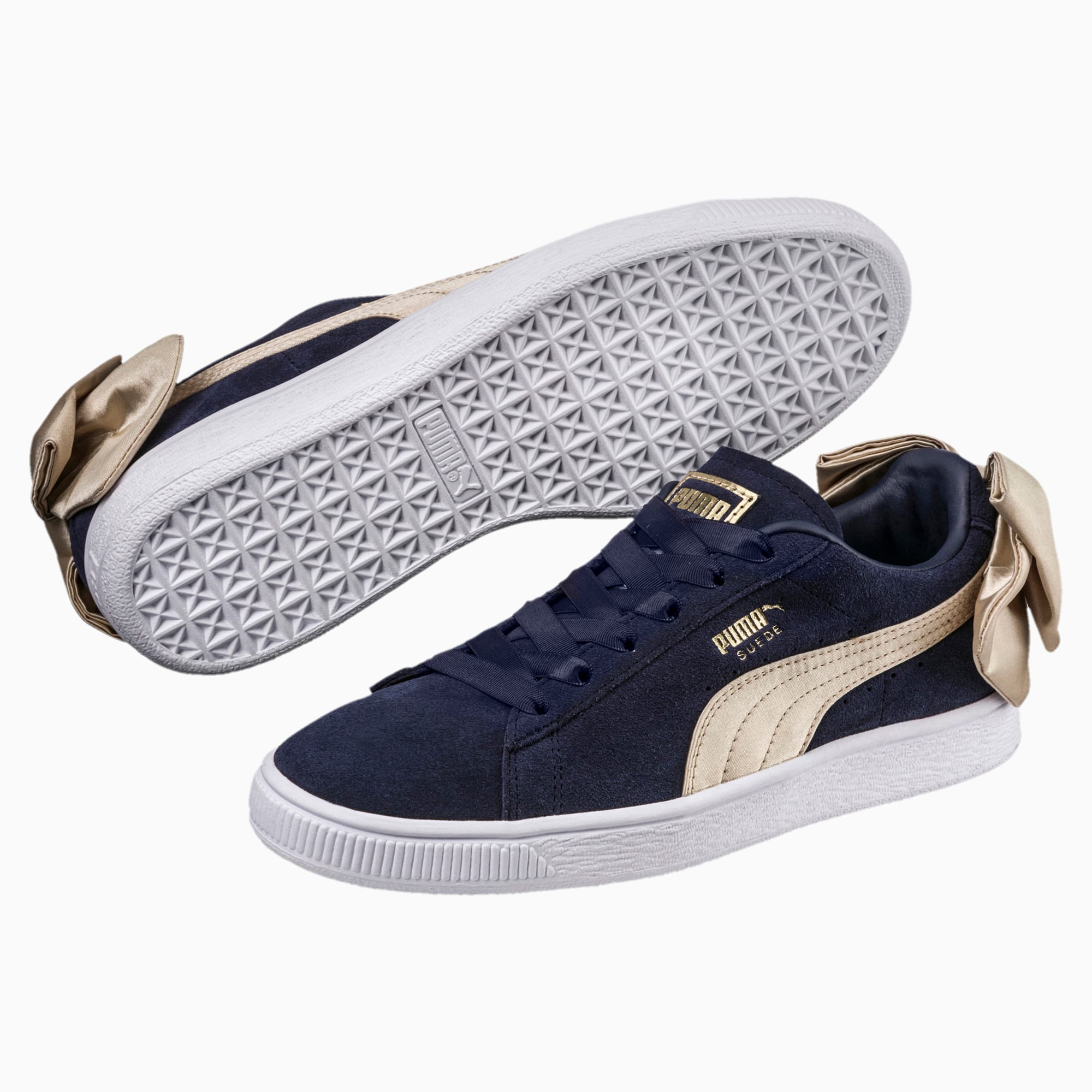 puma suede bow varsity women's sneakers