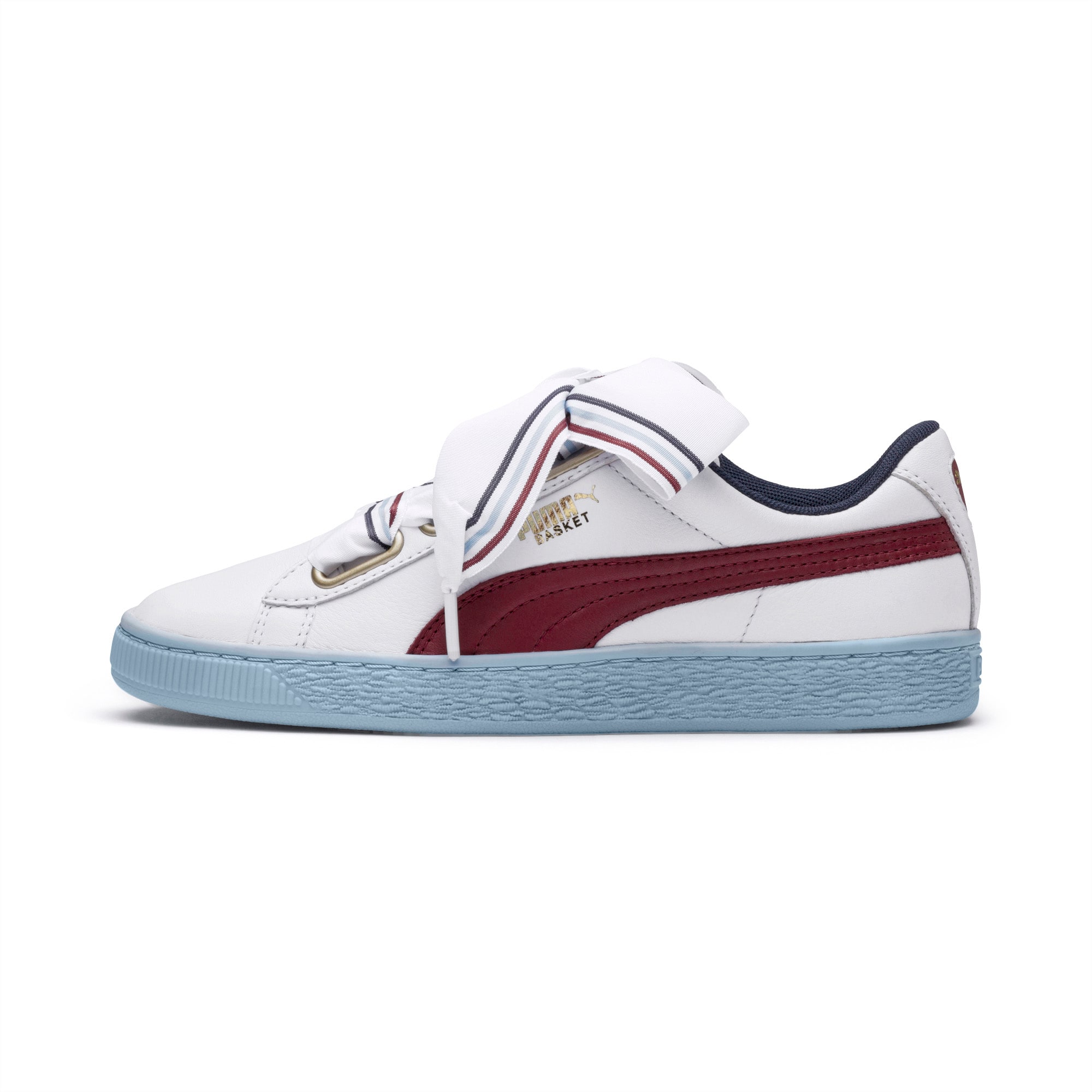 puma basket heart new school white