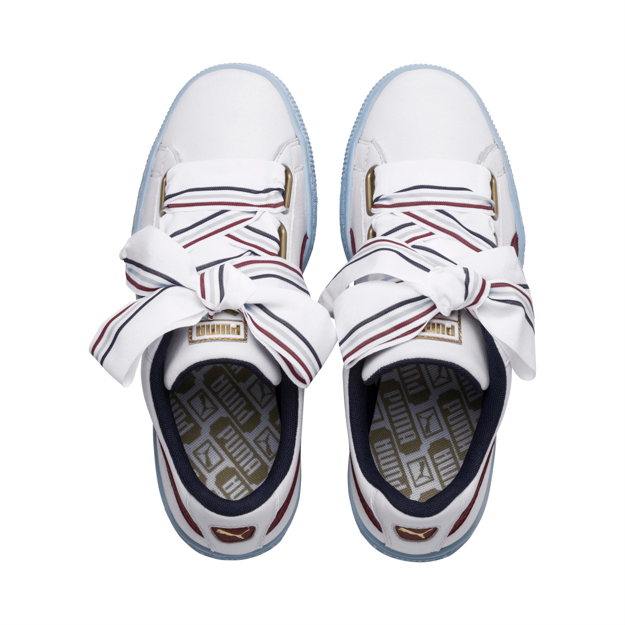 puma basket heart new school white