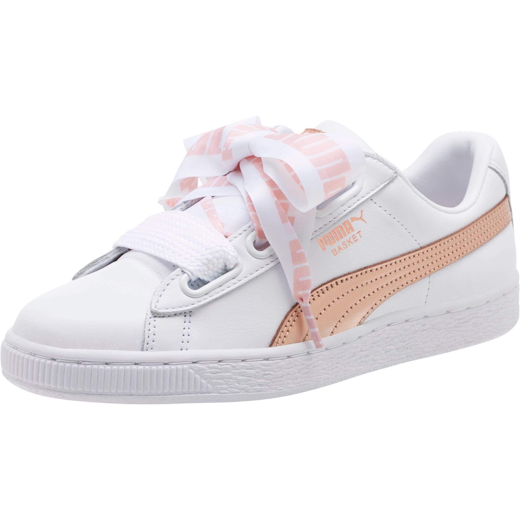 puma heart basket grey