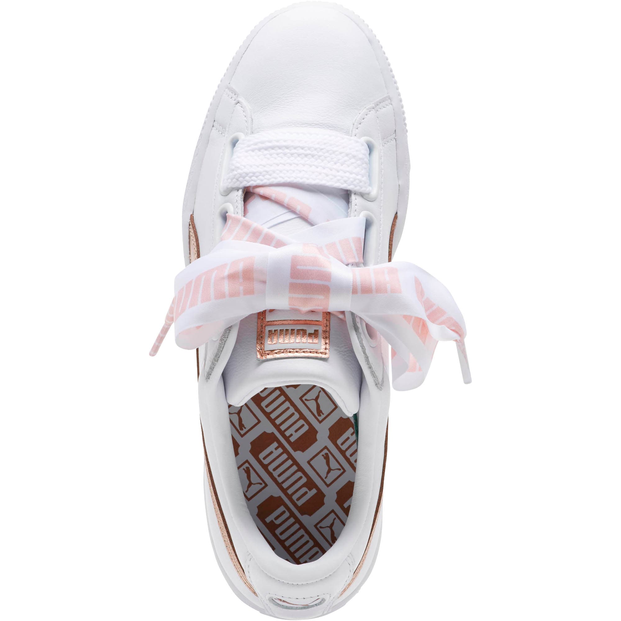 puma basket heart metallic