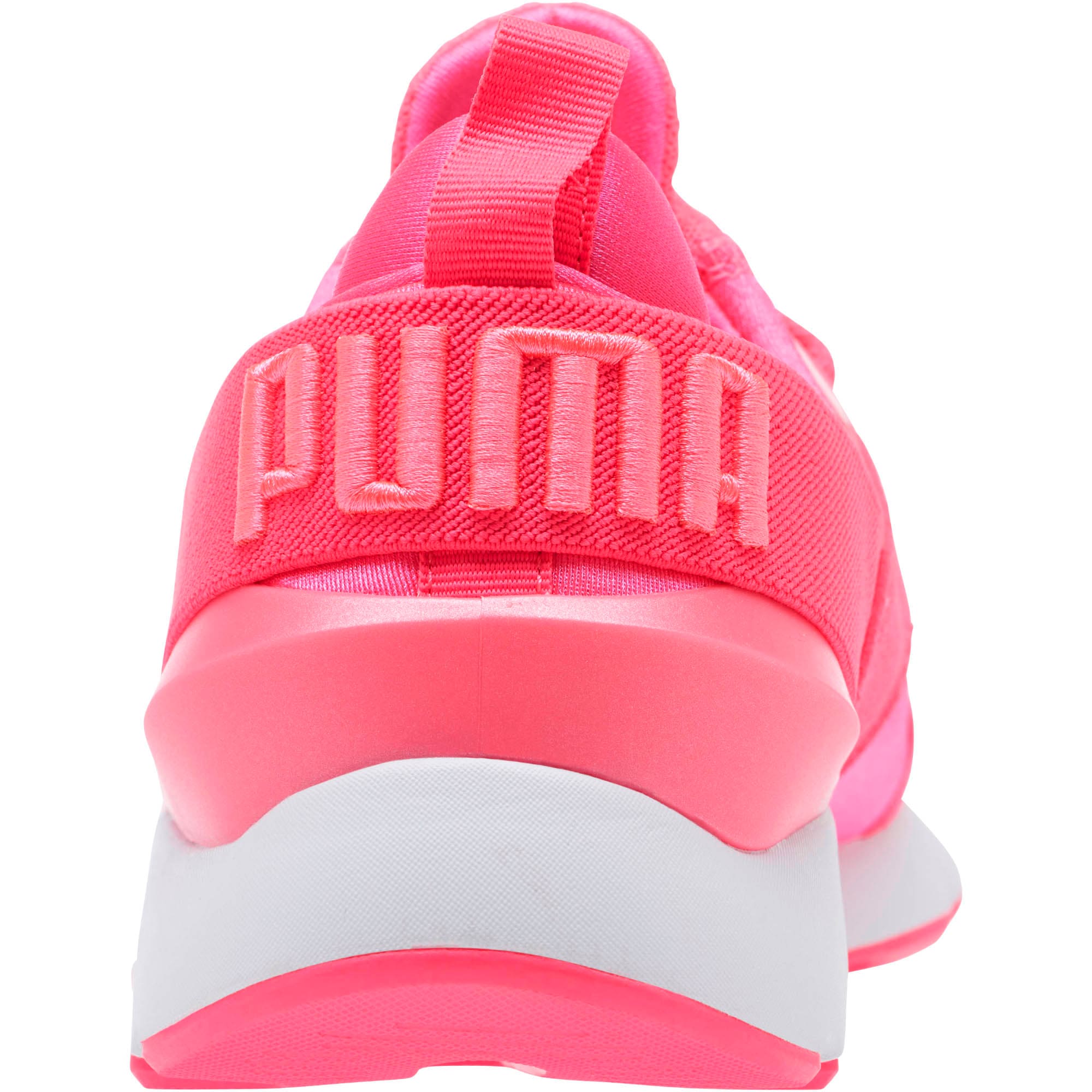 puma pink satin sneakers