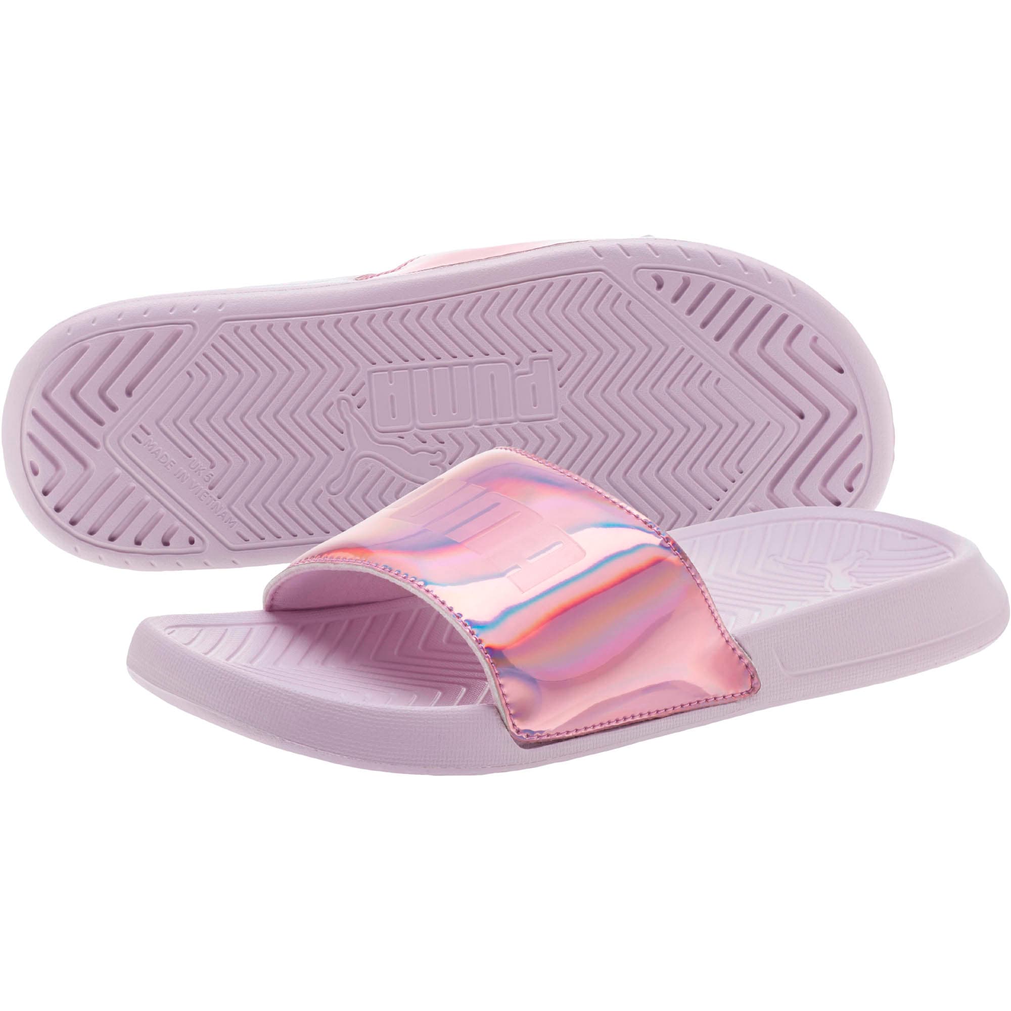 puma popcat chrome slides