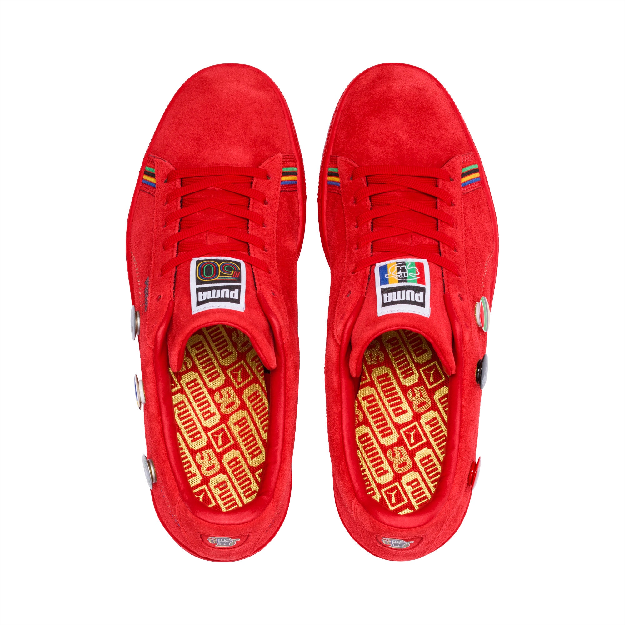 puma x power through peace asia suede sneakers