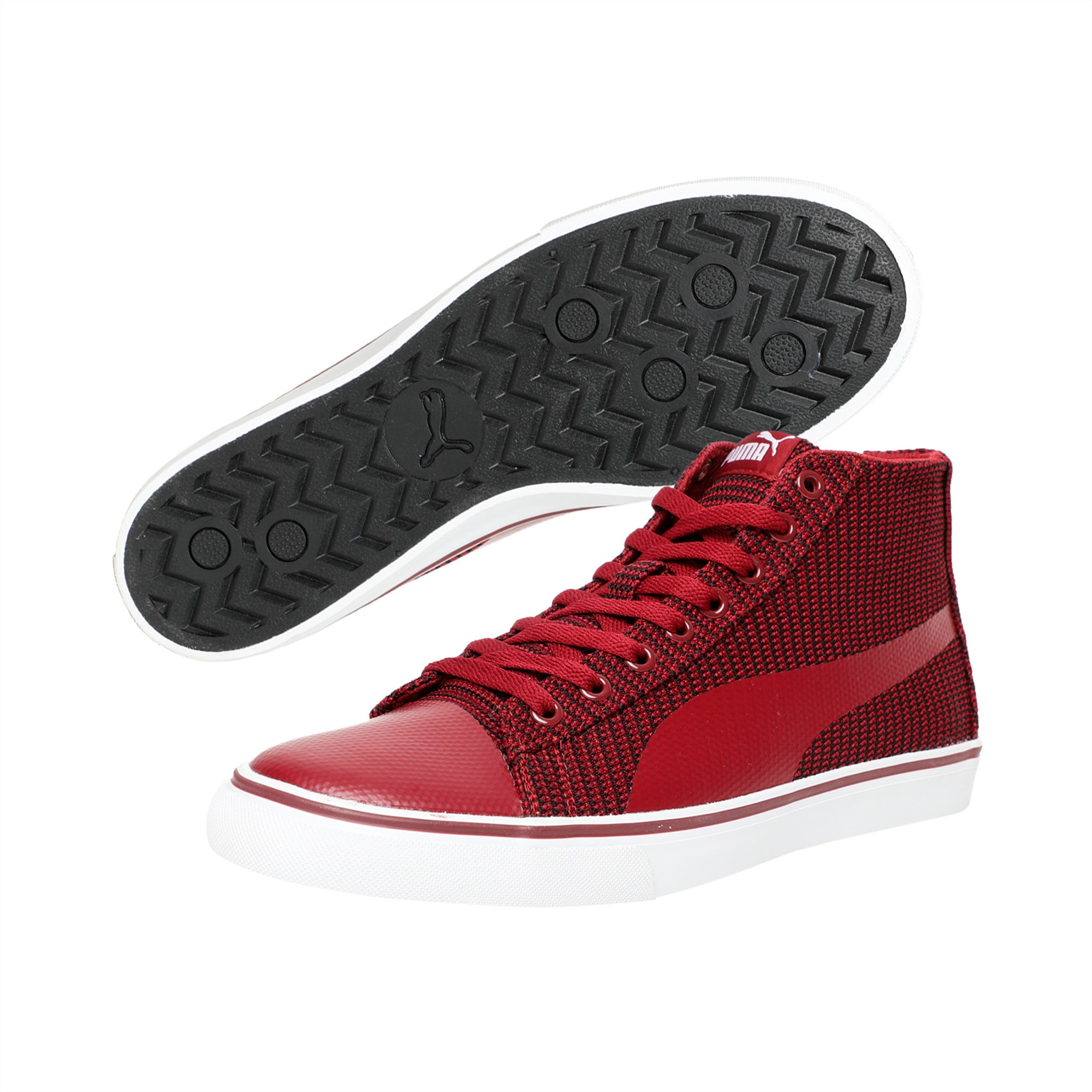 Rap Mid Knit V2 Men s Sneakers Pomegranate Puma White PUMA