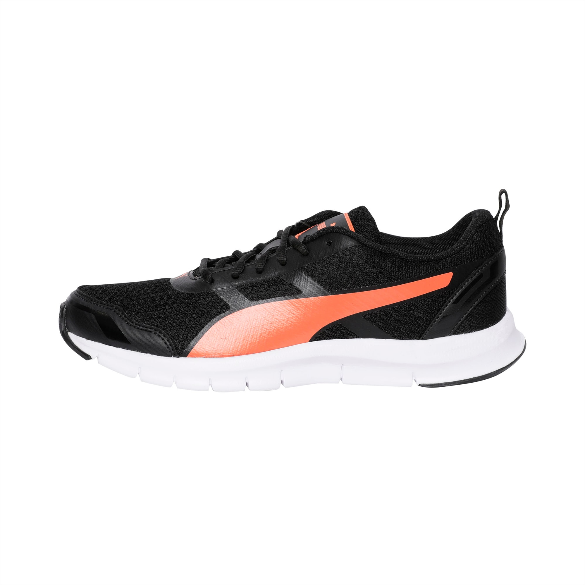 Puma orange and black shoes