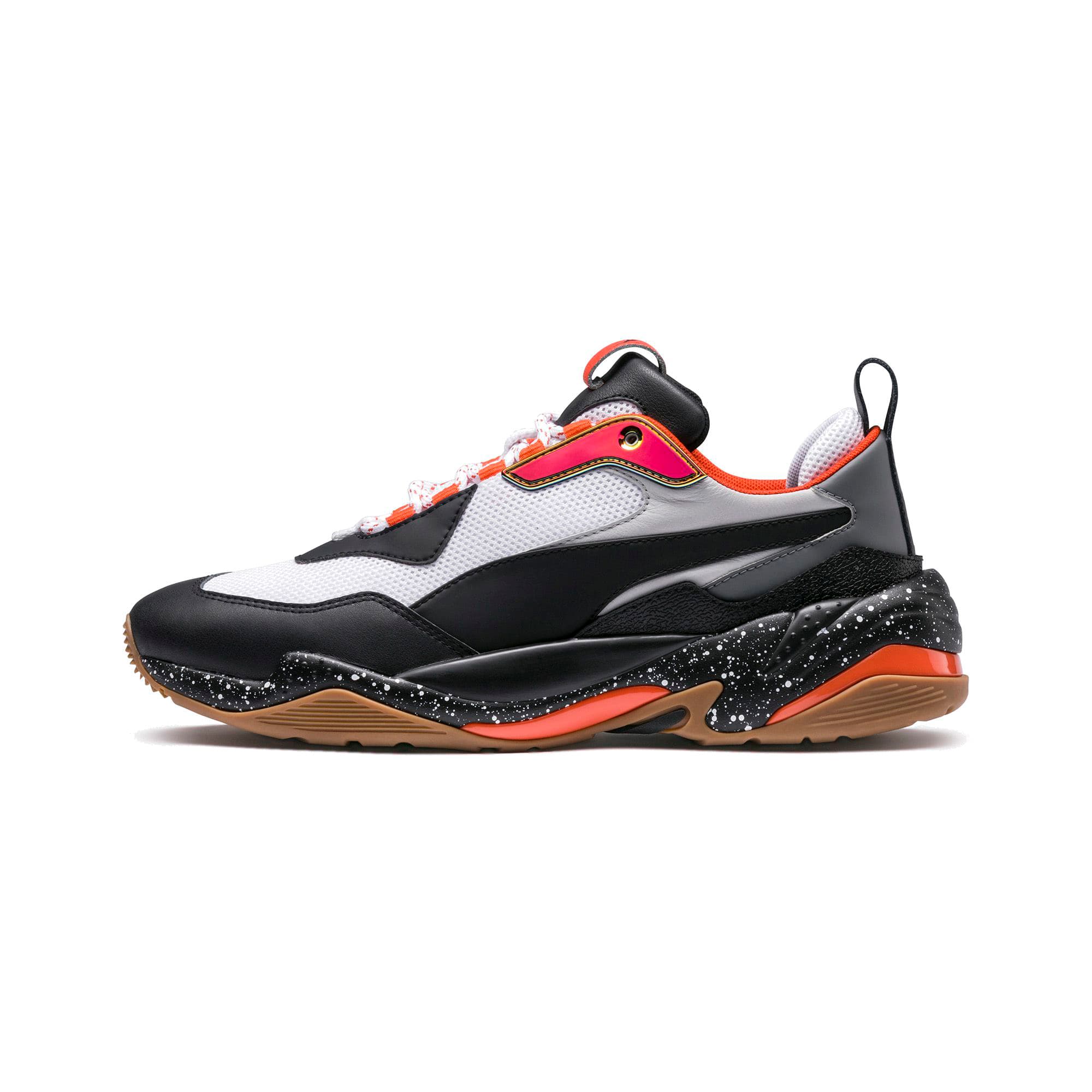 puma thunder electric black white orange