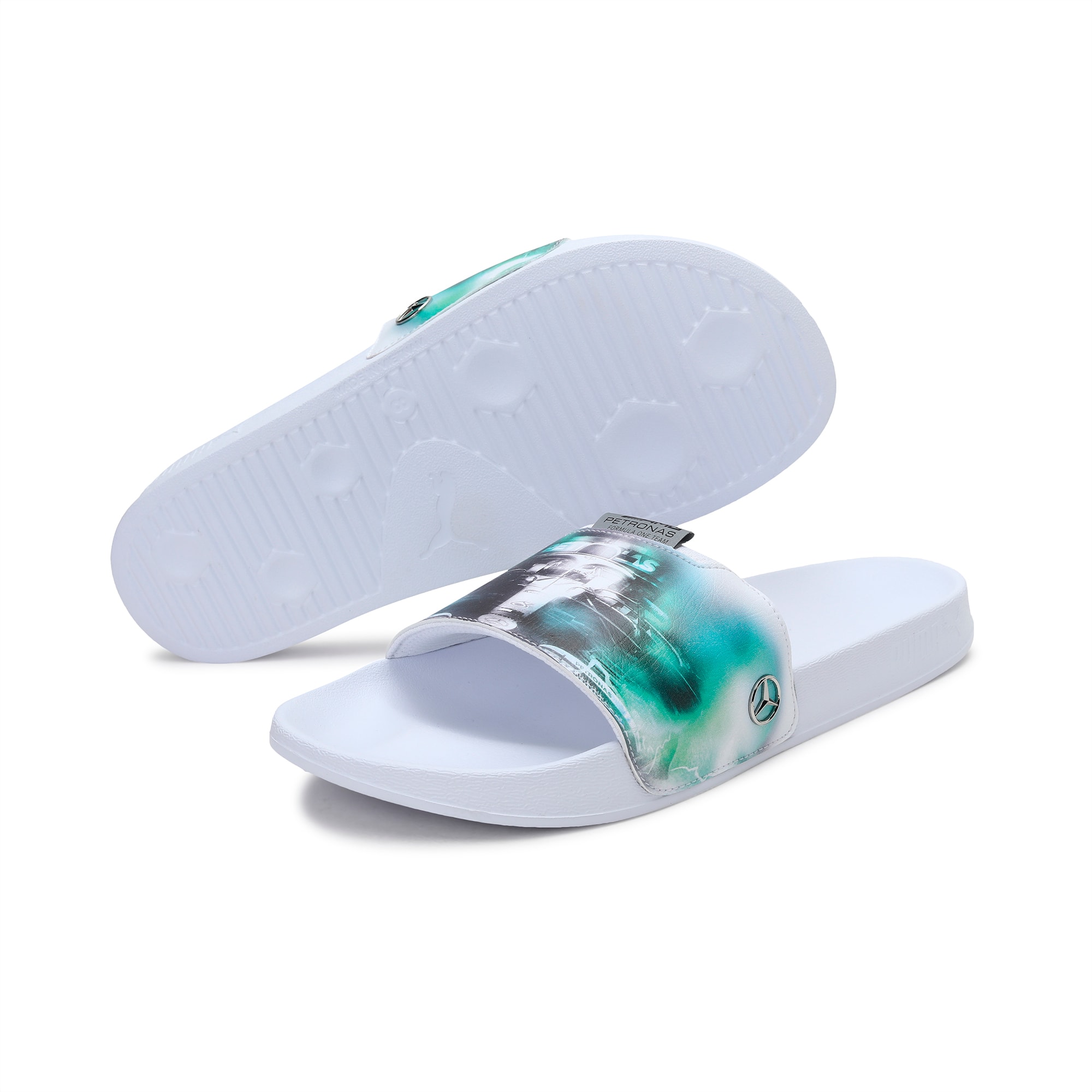 Mercedes AMG Petronas F1 Leadcat Unisex Graphic Slides PUMA