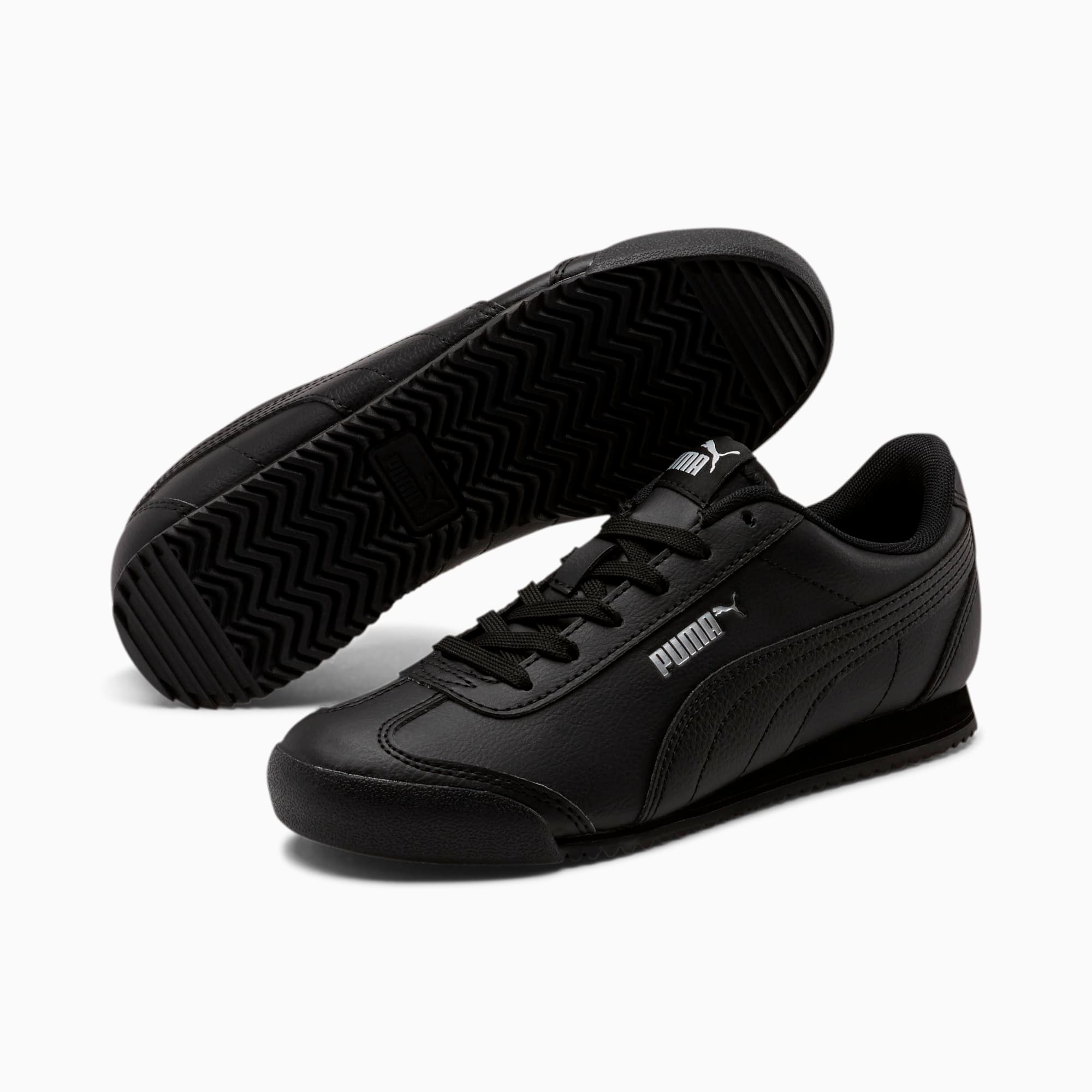 Puma black leather sneakers hot sale