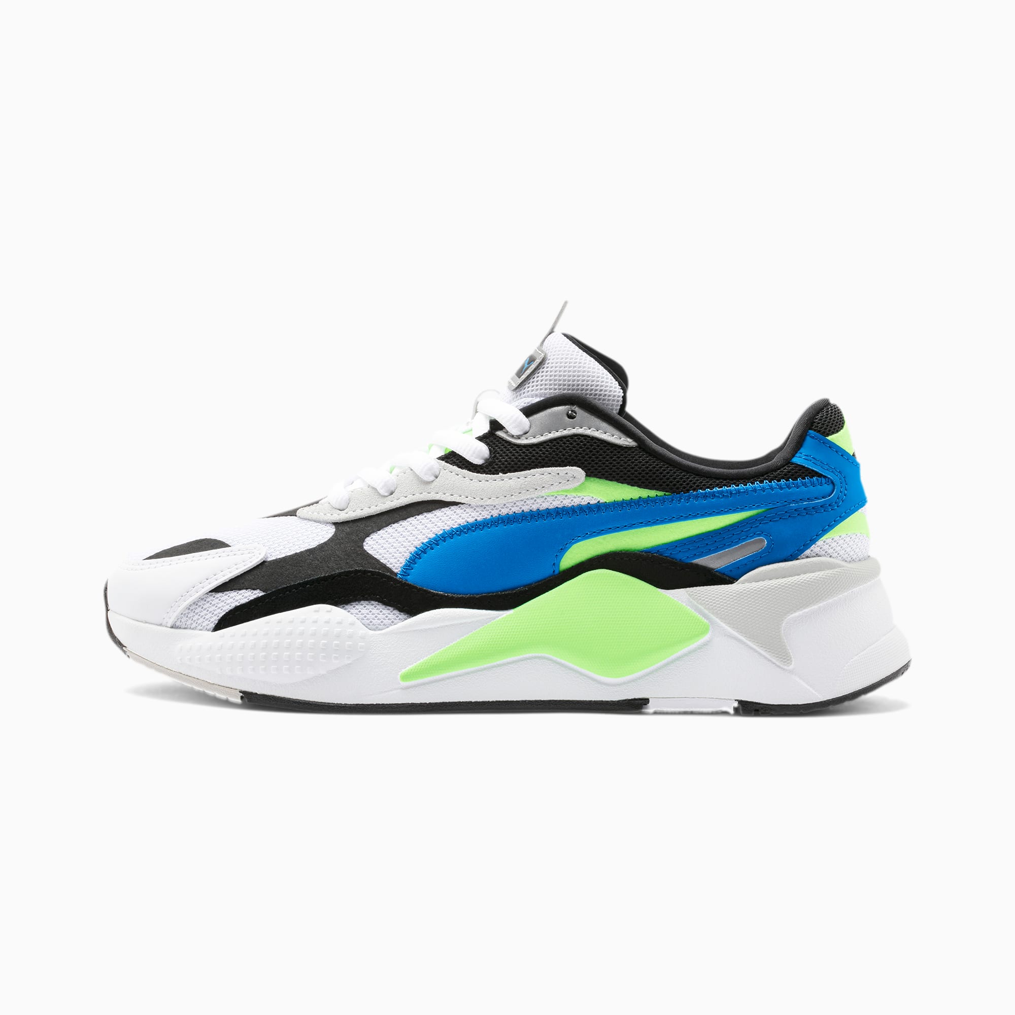 Rs X3 Puzzle Soft Trainers White Electric Blue Lemonade Puma