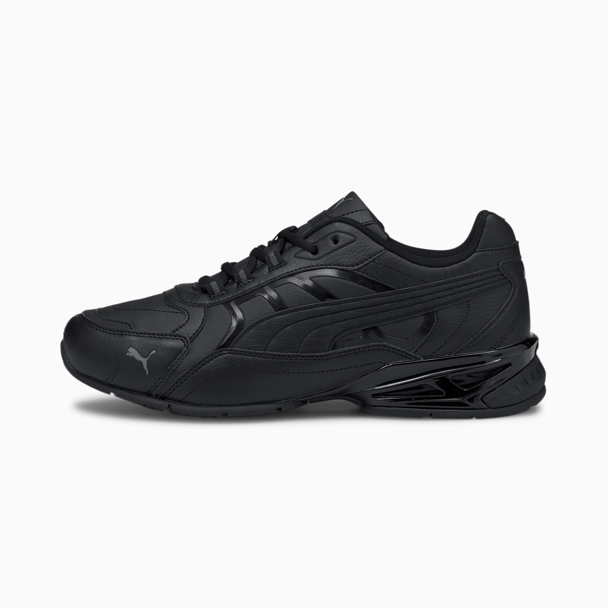 puma black and white trainers