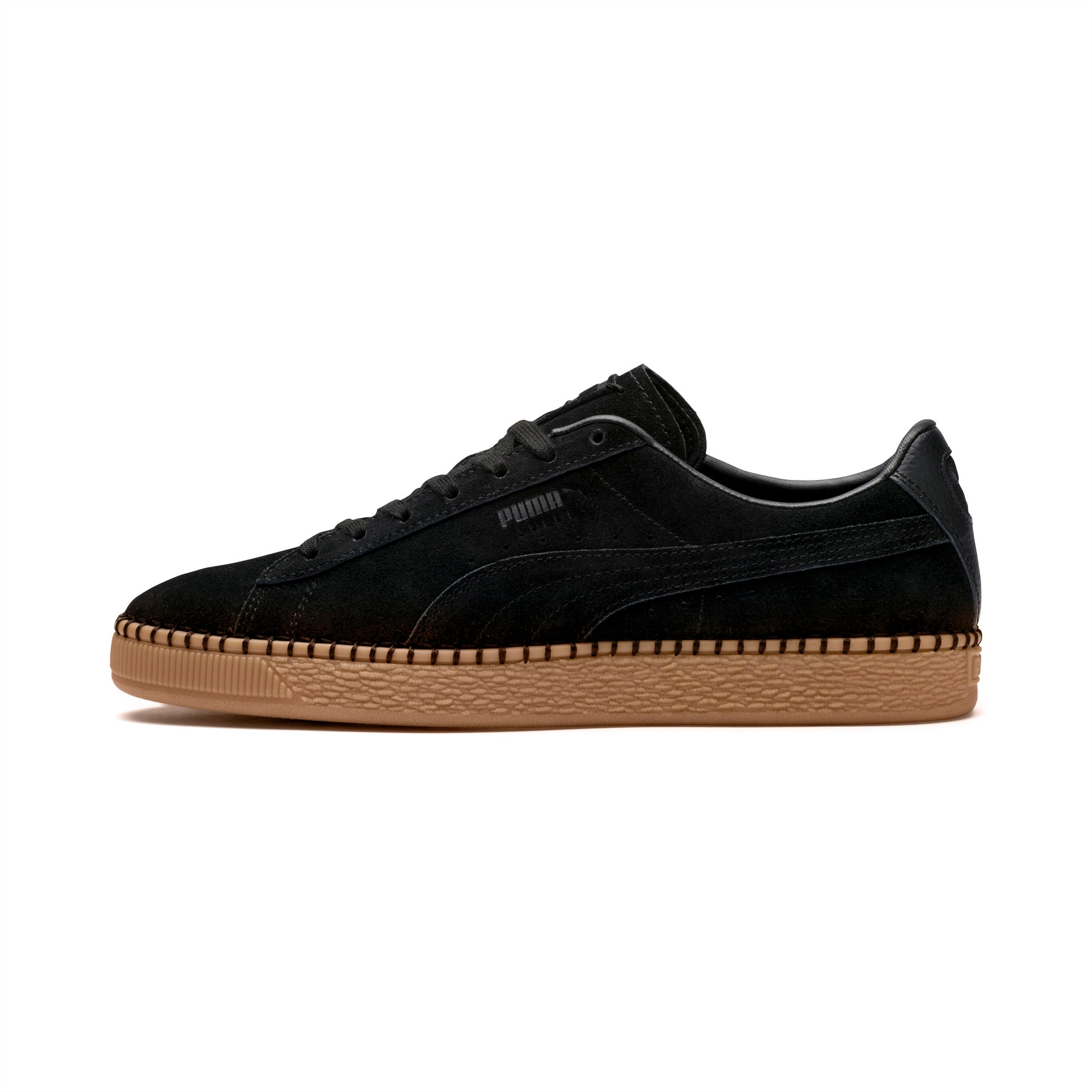 Suede classic blanket stitch trainers clearance