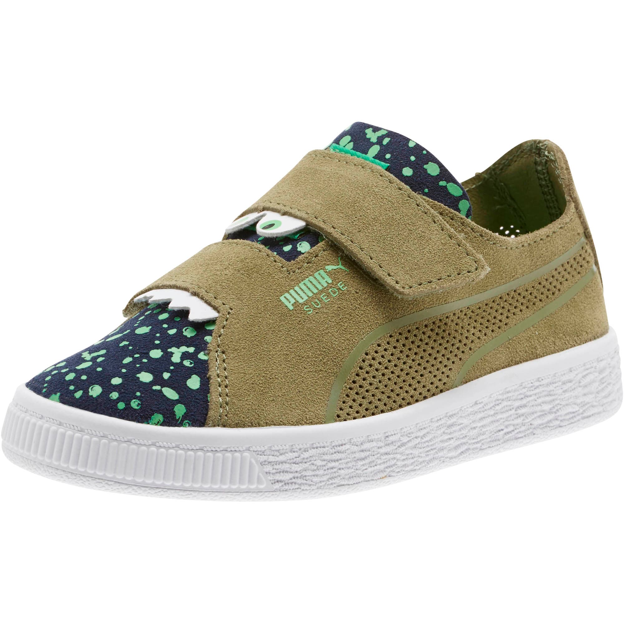 puma trainers green kids