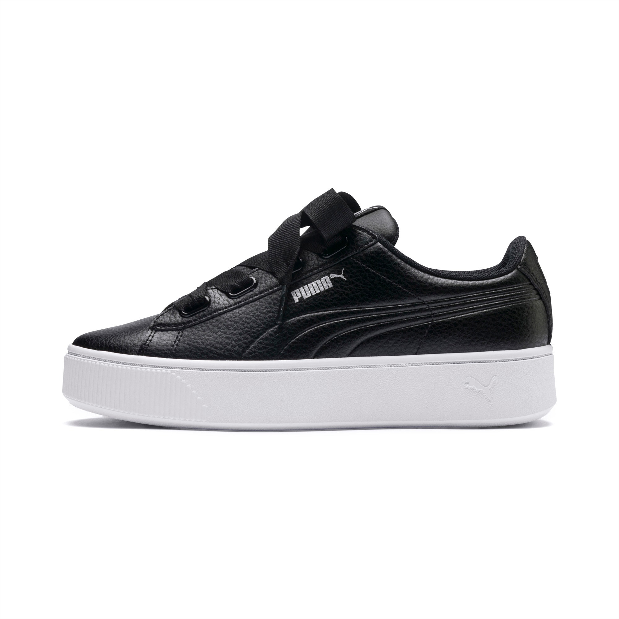 puma black ribbon shoes