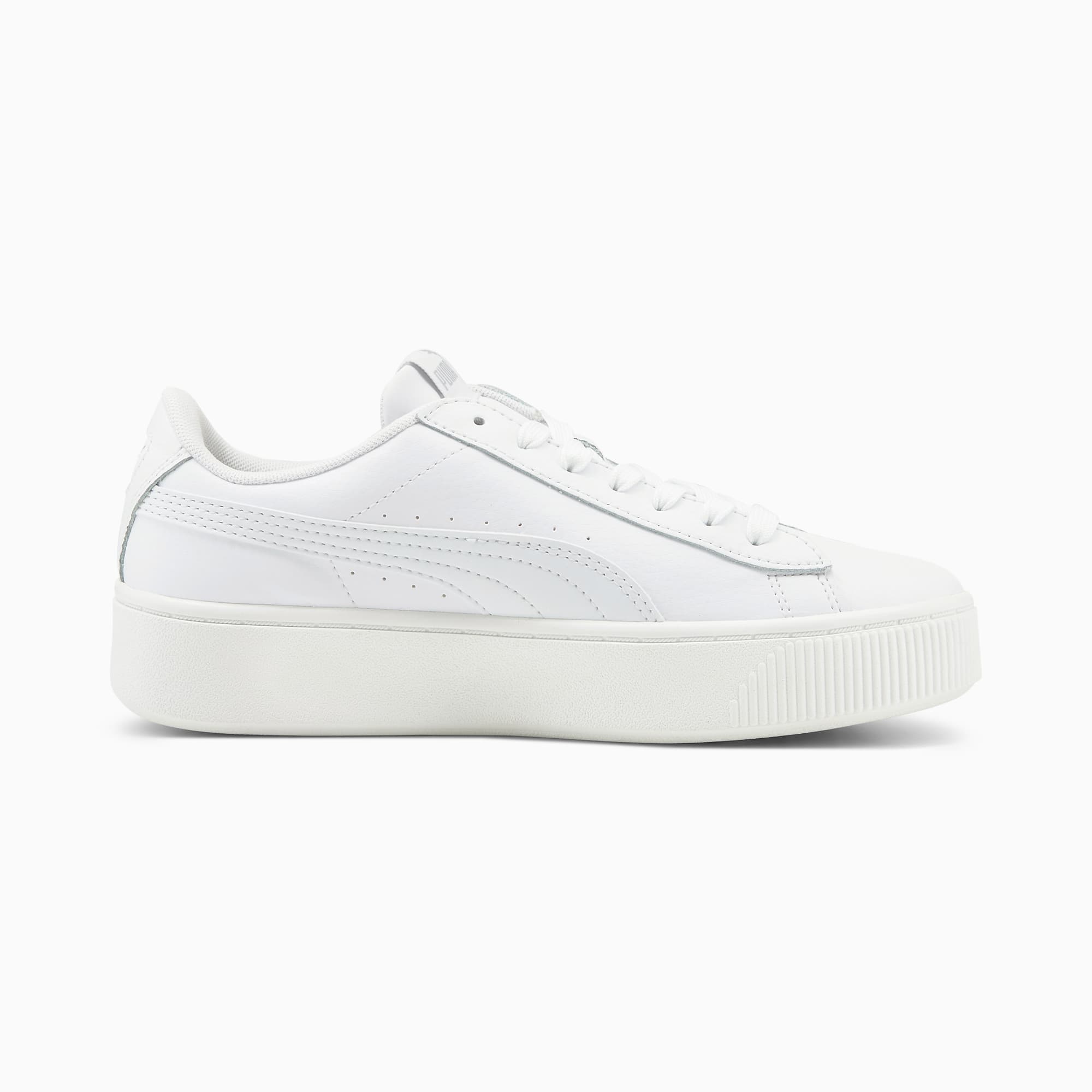 puma vikky platform white leather