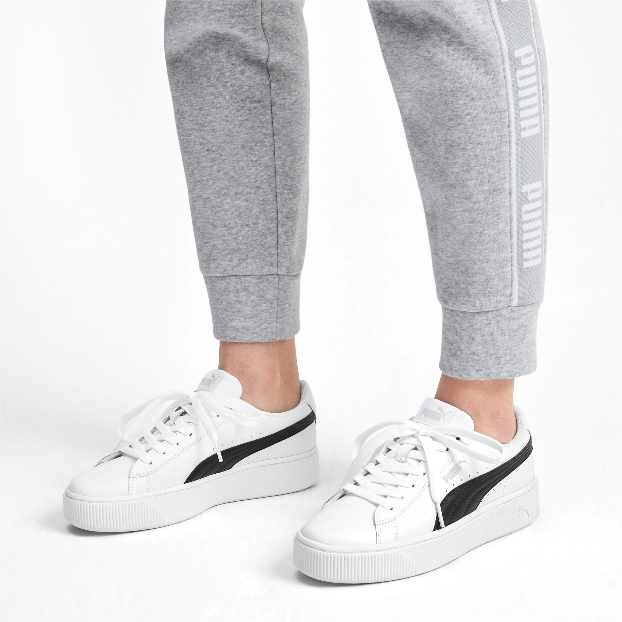 PUMA Vikky Stacked Women's Trainers | Puma White-Puma Black | PUMA Platform  | PUMA