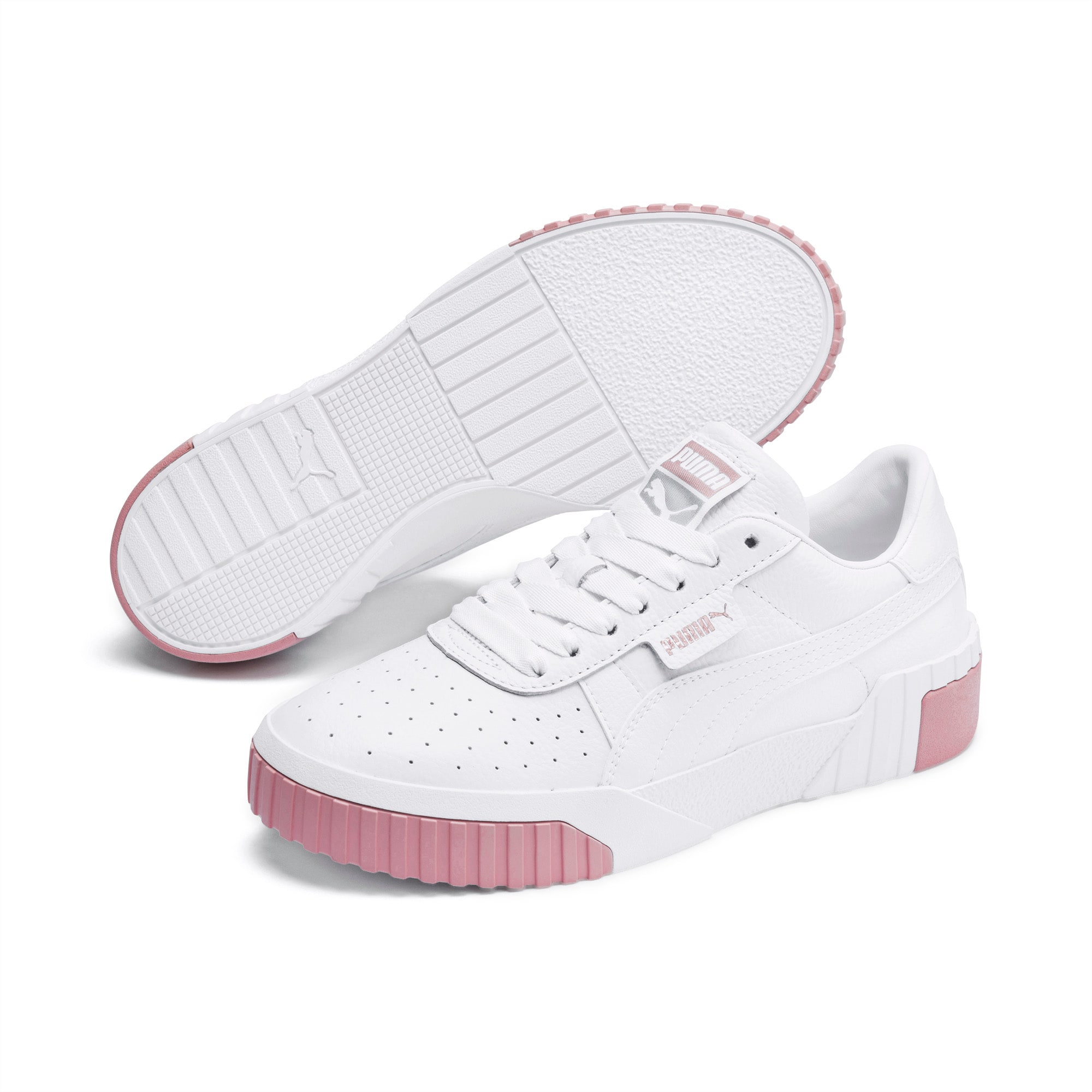 puma cali pink and white