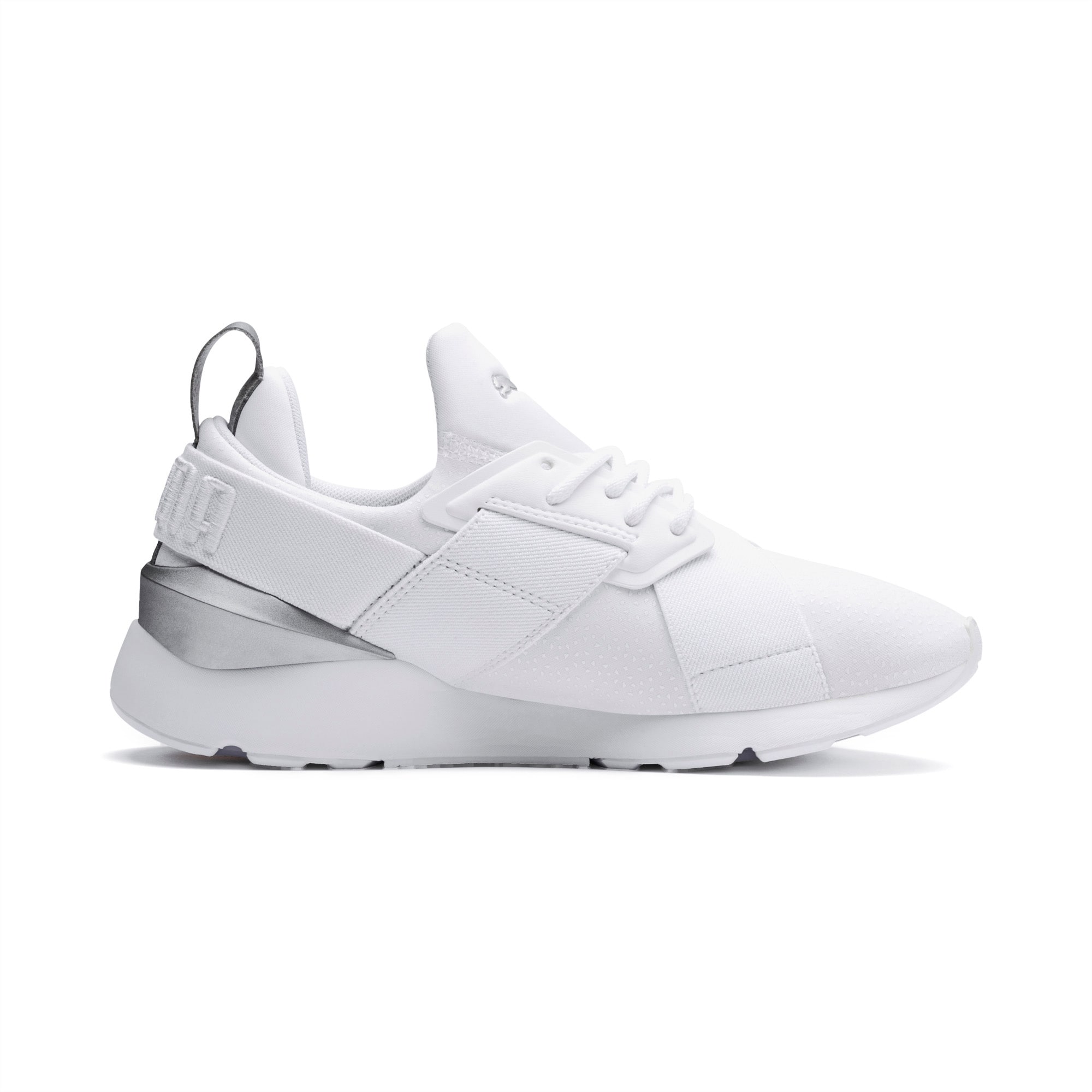 puma muse white sneakers