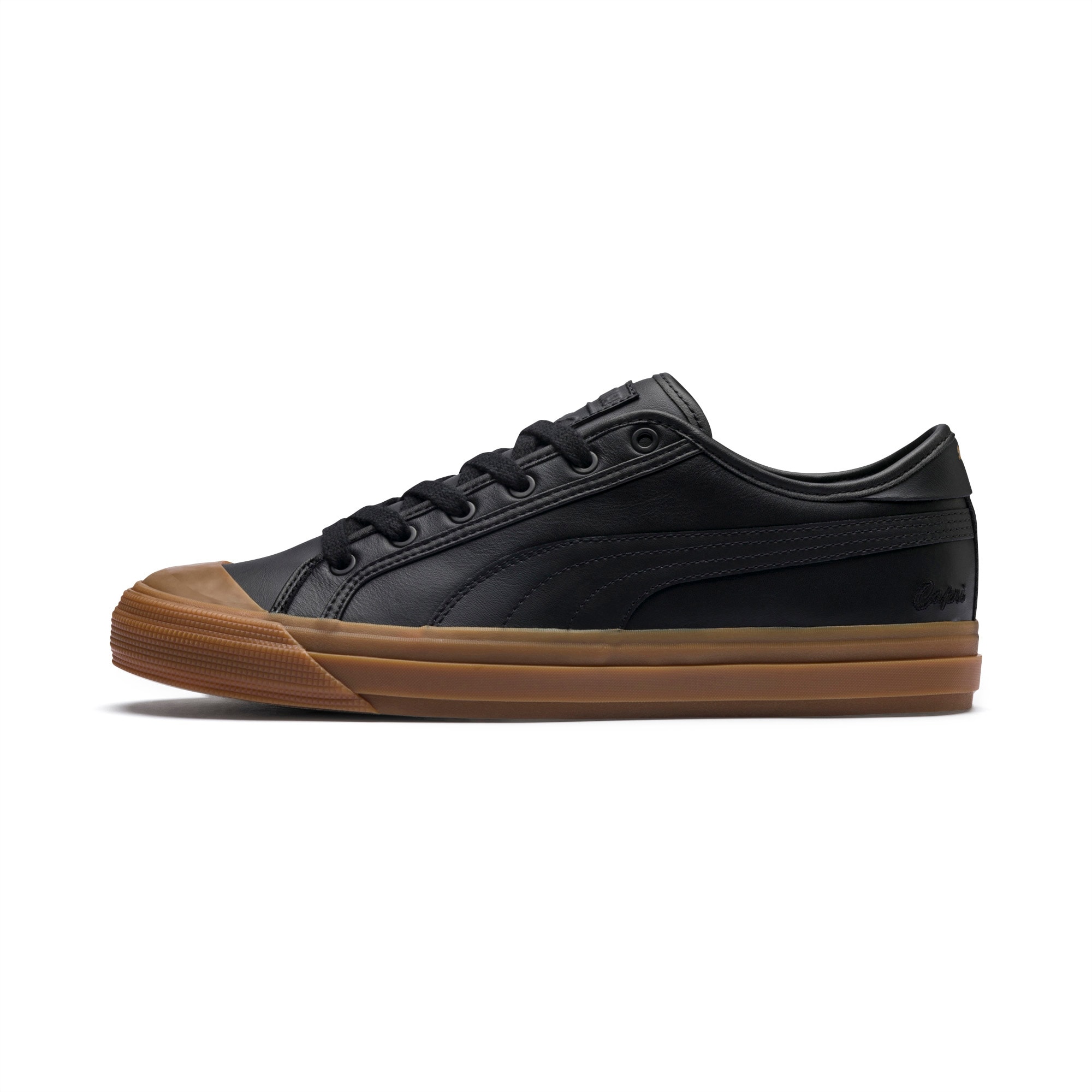 Capri Leather Shoes | Puma Black-Gum 