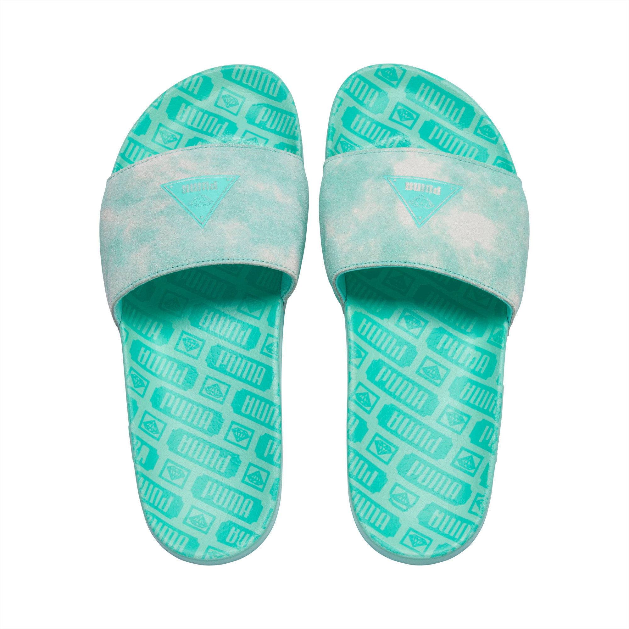 teal puma slides