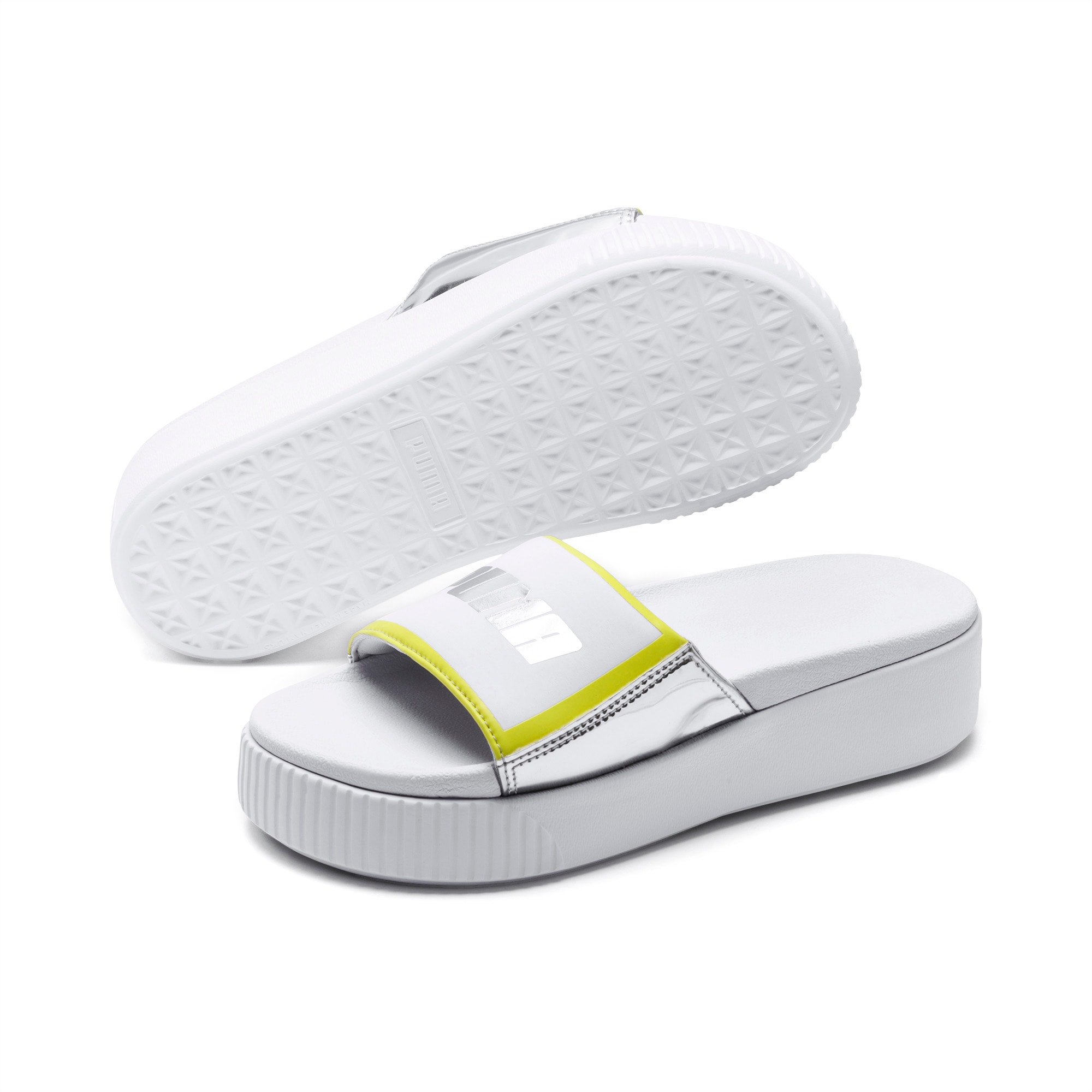 Metallic best sale puma slides