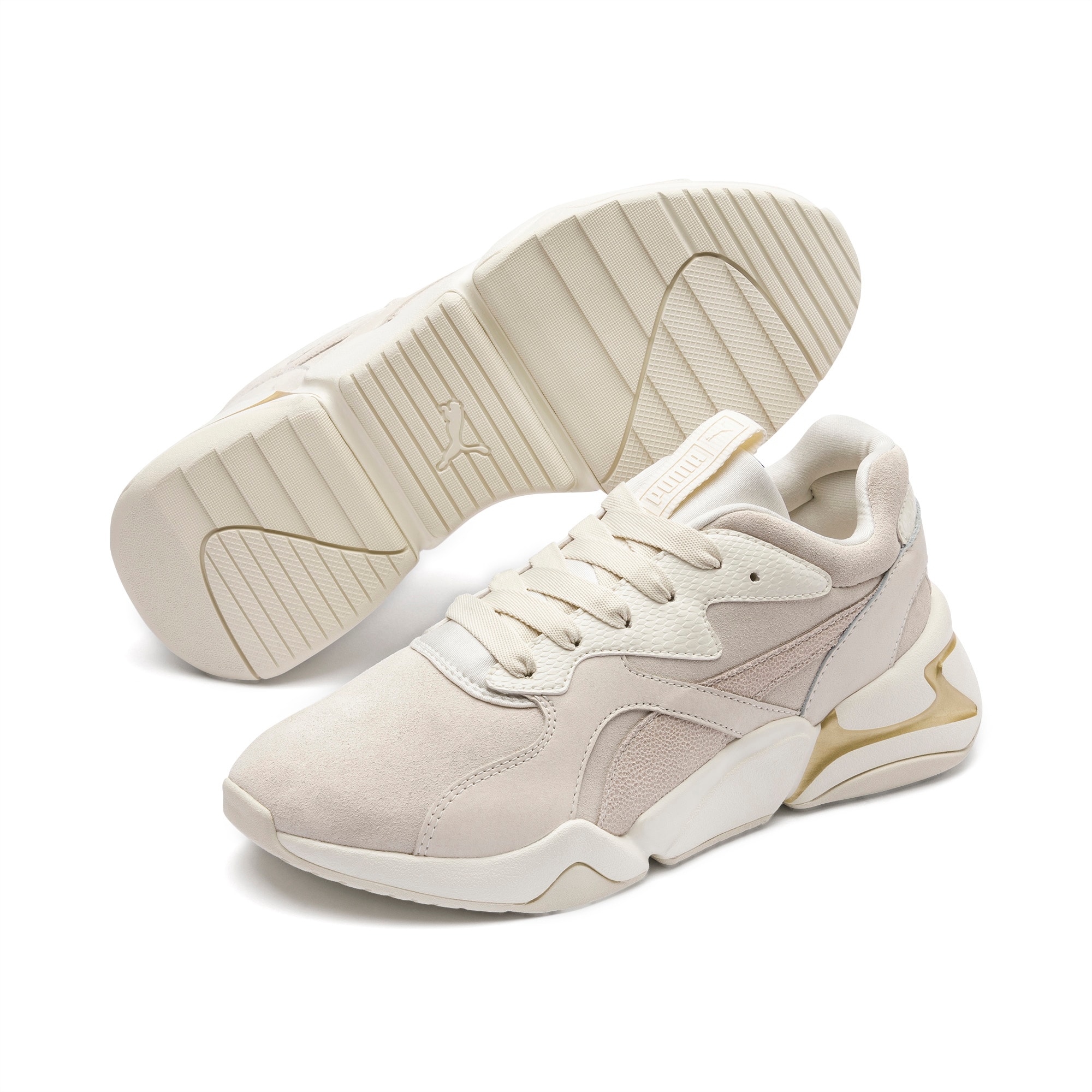 Puma nova pastel grunge trainers in beige deals