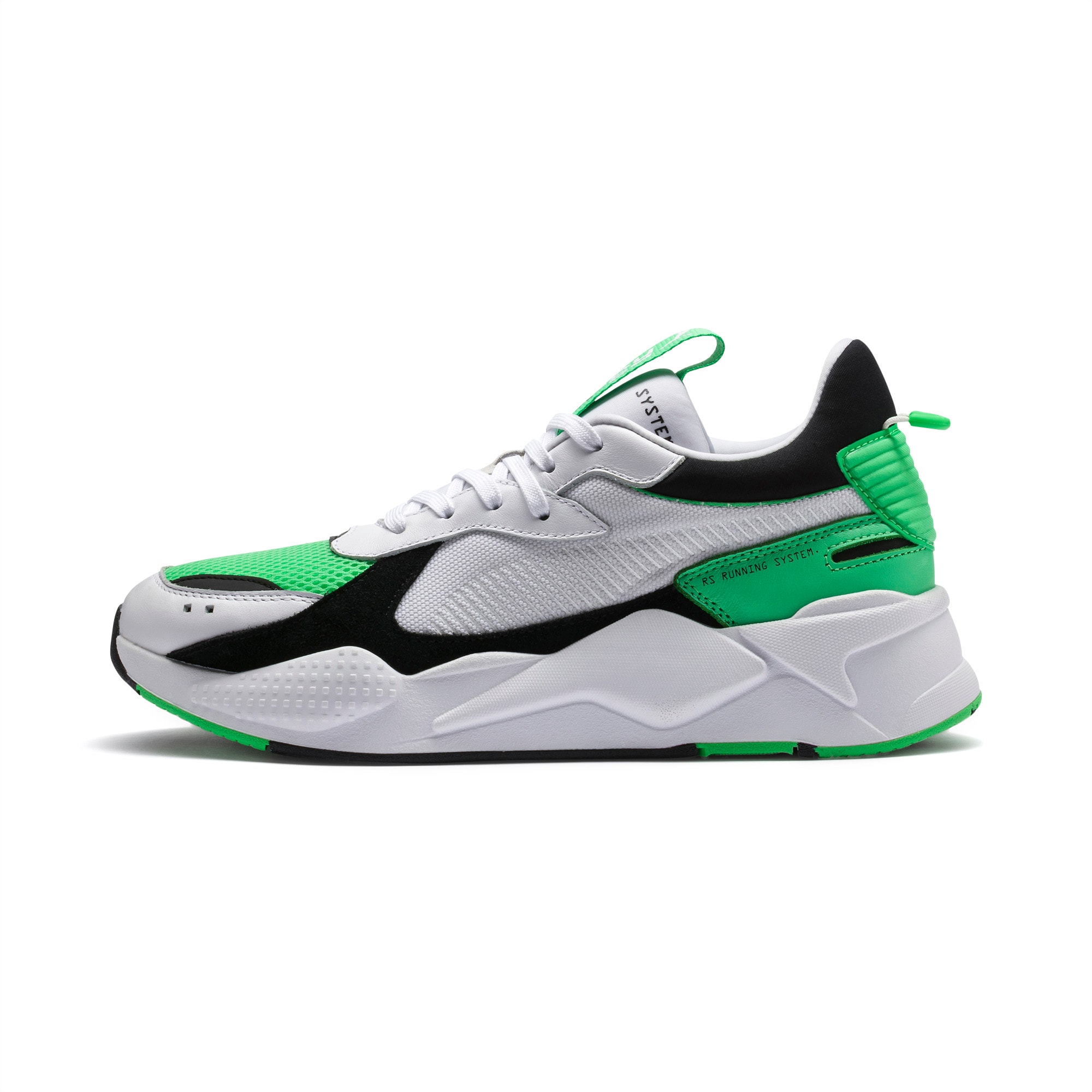 puma rsx white green