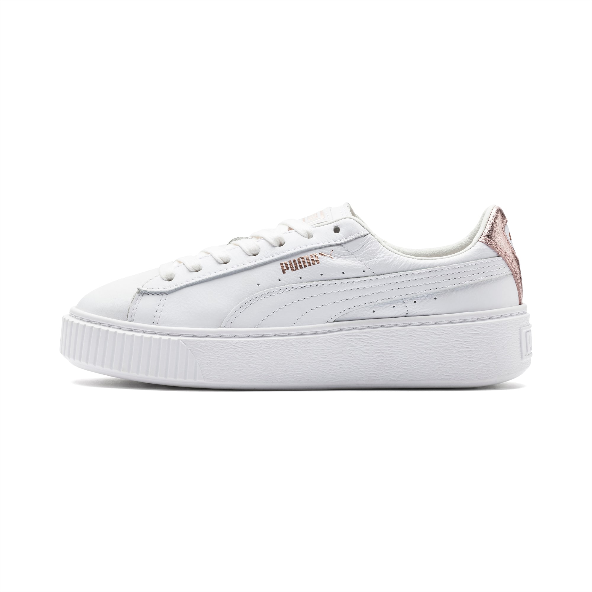 puma white platform trainers