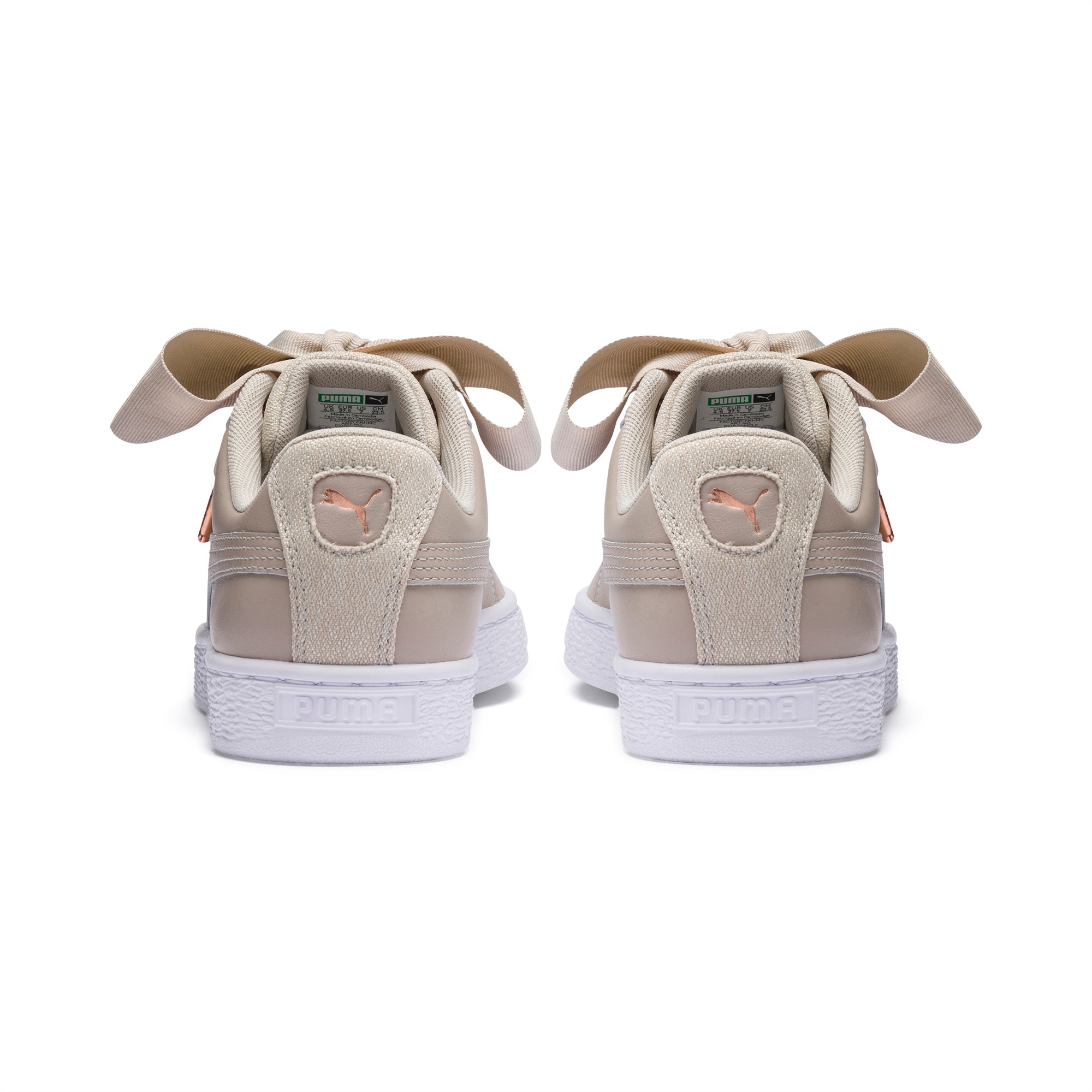 puma basket heart rose gold