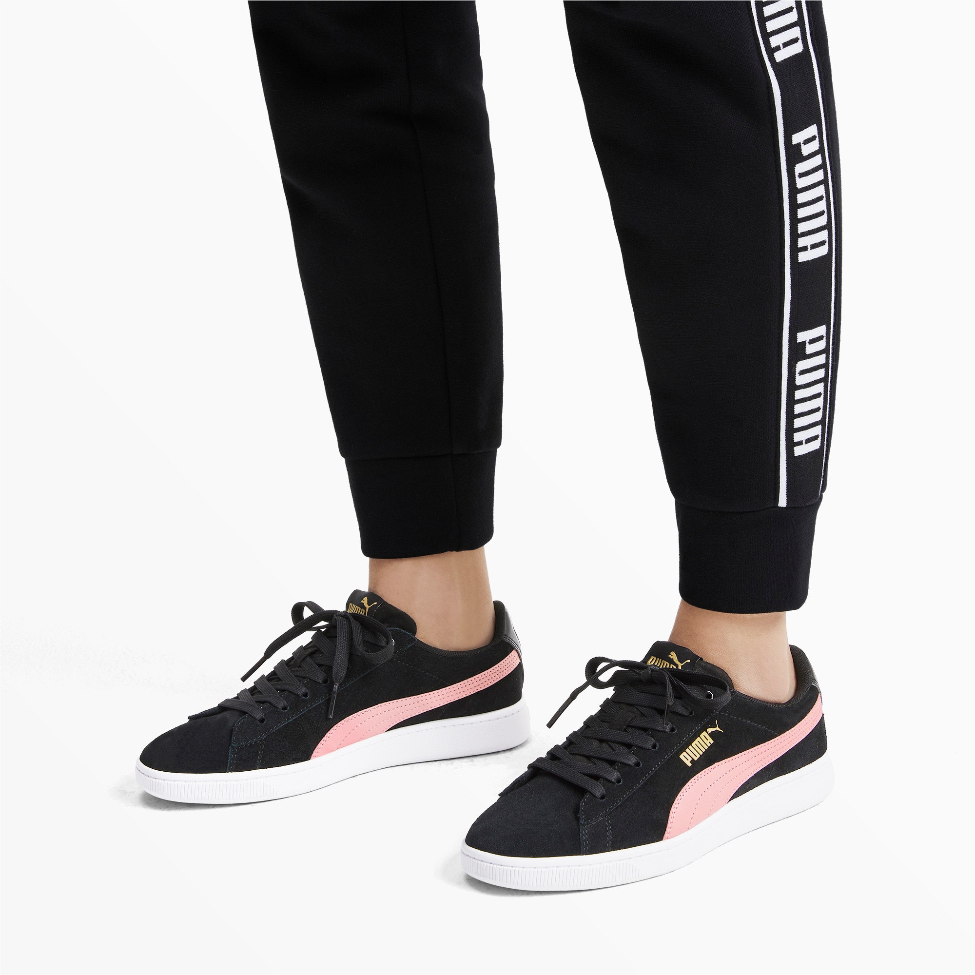 PUMA Vikky v2 SoftFoam+ Women's Sneakers | Puma Black-Bridal Rose-Puma Team  Gold-Puma White | PUMA Shoes | PUMA